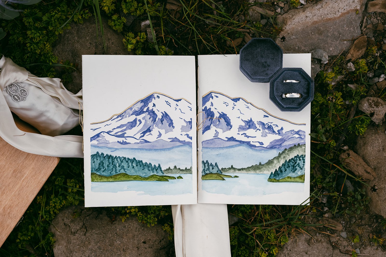 Flat Lay Wedding Detail Photos
