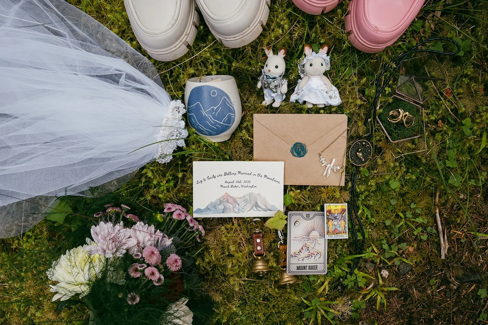 Flat Lay Wedding Detail Photos