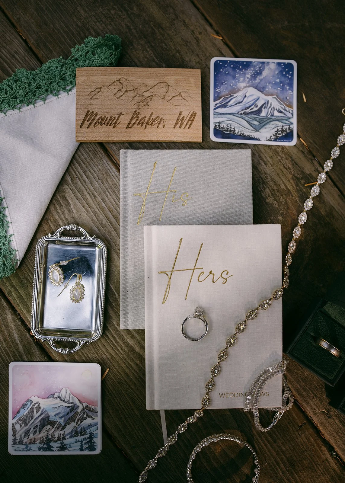 Flat Lay Wedding Detail Photos