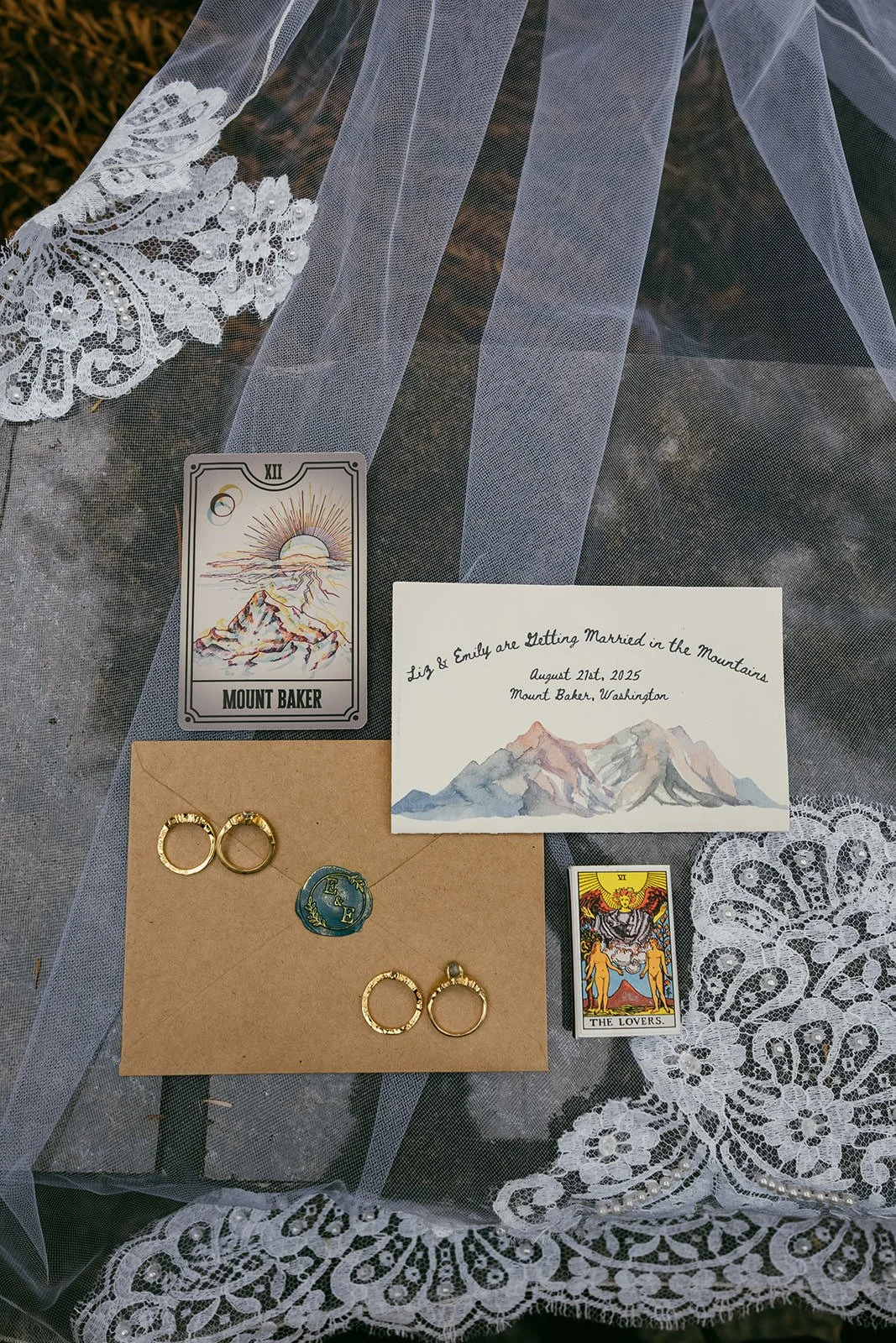 Flat Lay Wedding Detail Photos