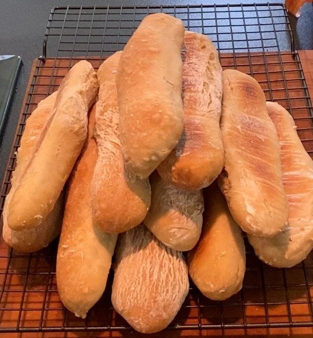 Chewy Baguette-Shaped Rolls