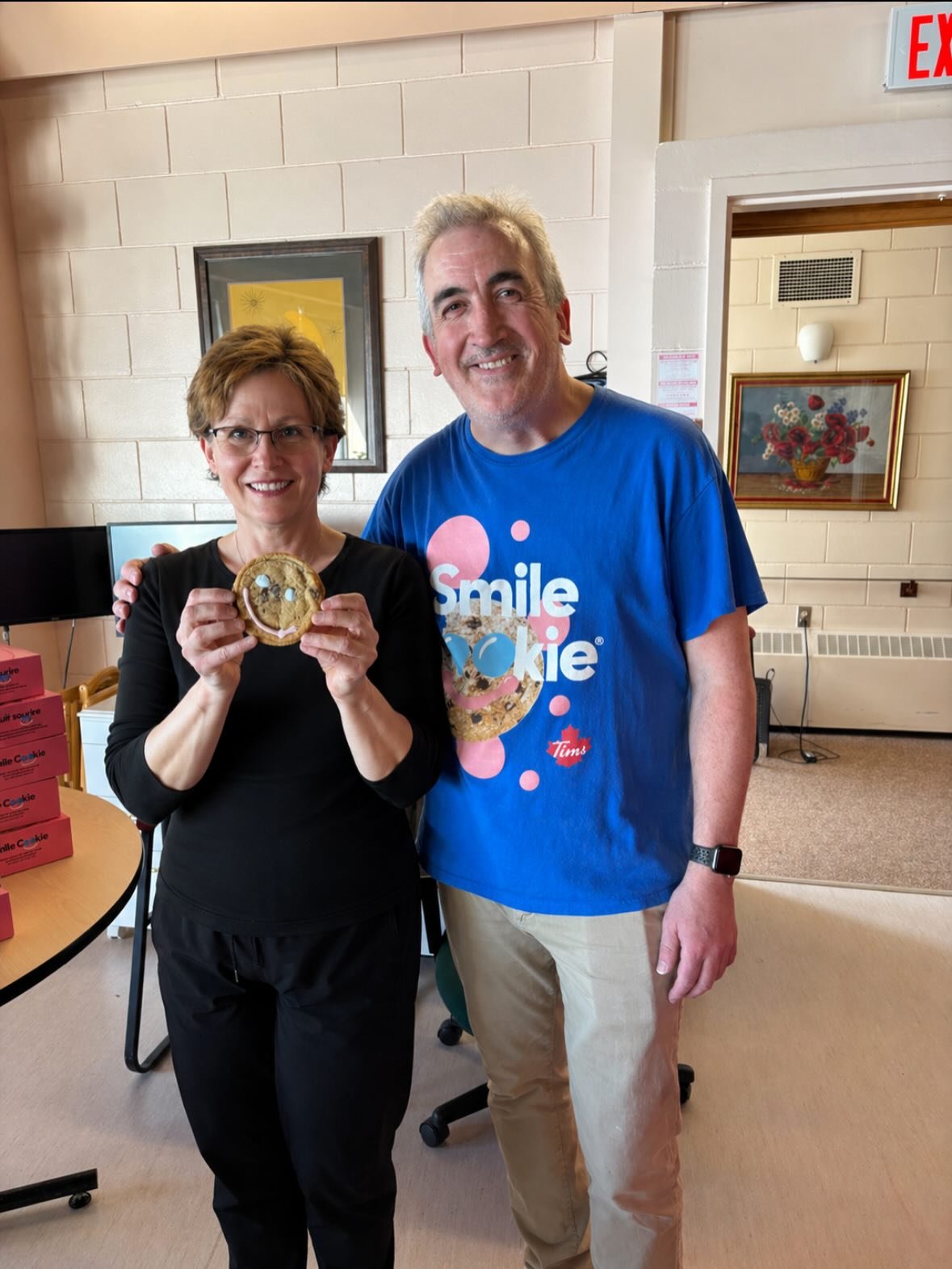 Smile Cookie Saturday, May 2nd at REVolve!  We don&rsquo;t just hand &lsquo;em out&hellip;we also volunteer to help make them!  Big thanks to @liamcullin and all of his staff for all that you do❤️. Thrilled that you have already surpassed last year&r