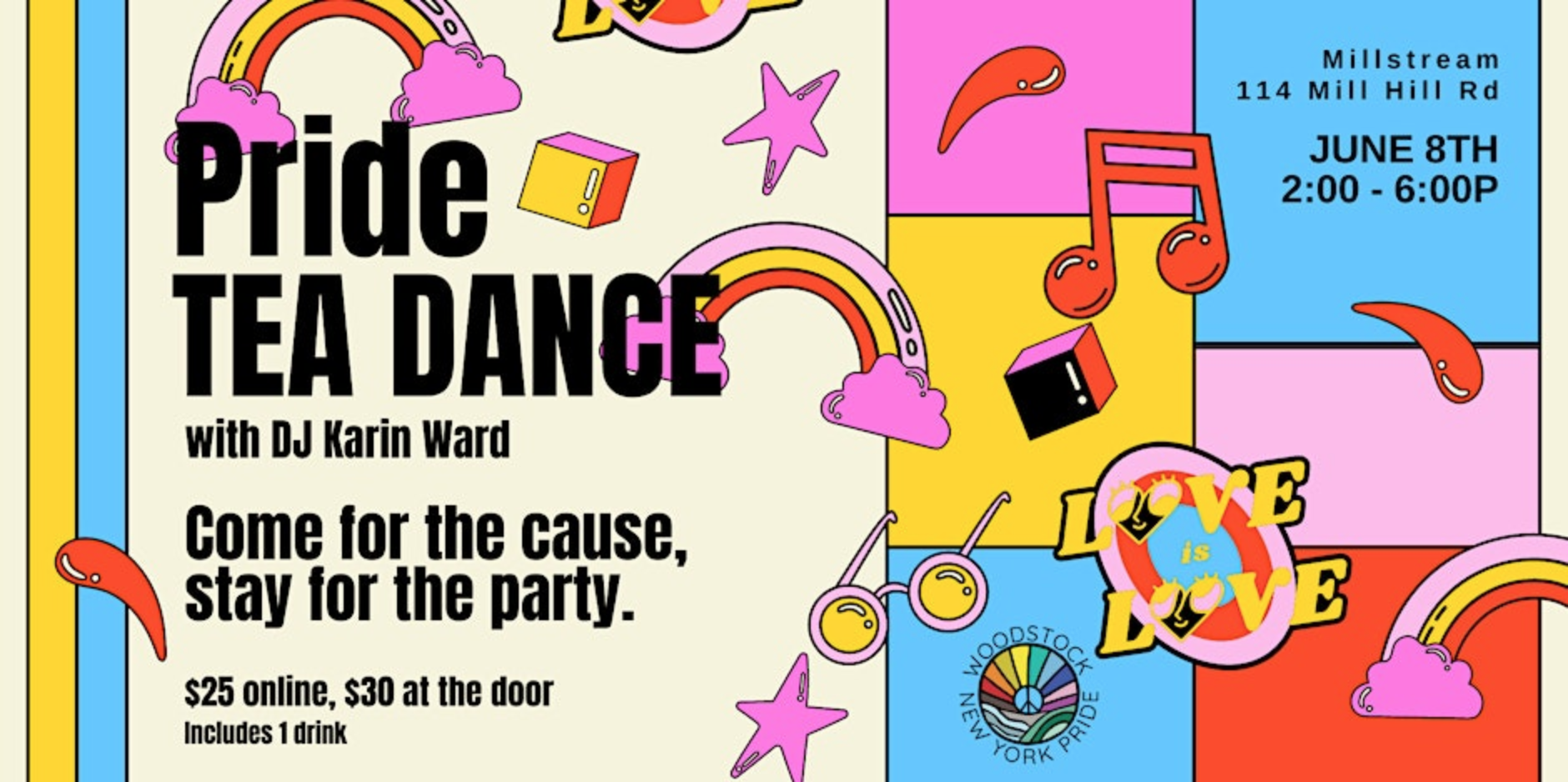 PRIDE Tea Dance at Millstream Tavern Featuring DJ Karin Ward