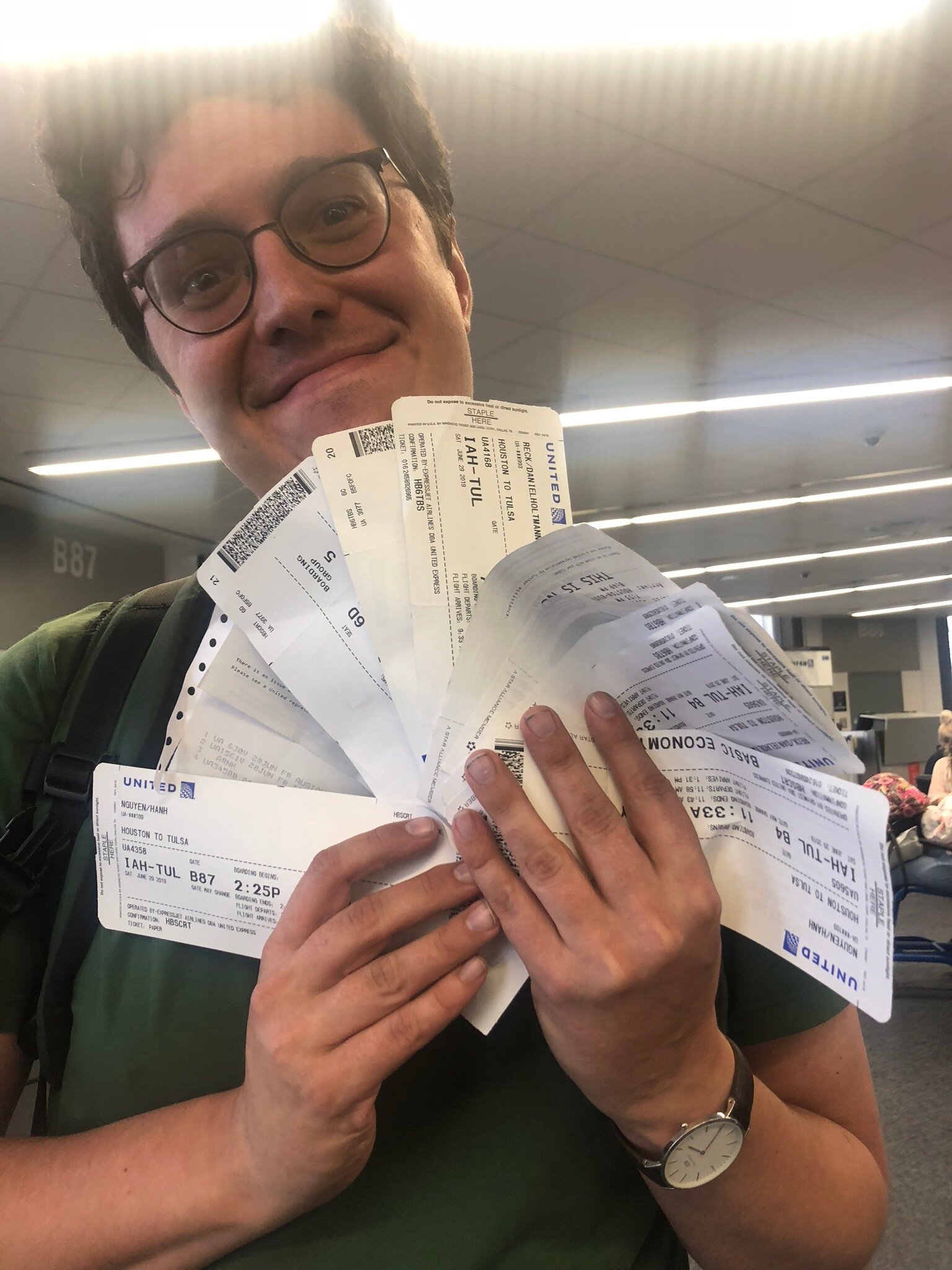We missed our flight 4 times that weekend