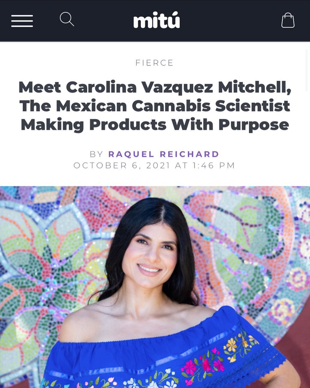 🥰 OMG thank you so much @wearemitu and @raquelreichard for this wonderful story about our founder Carolina! 

In it they discuss the challenges Carolina has faced as a Latina scientist and entrepreneur and how she has brought all of her education an