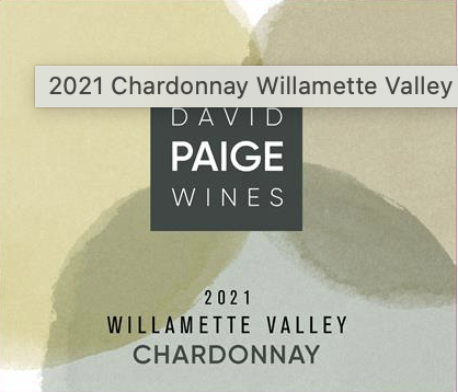 David Paige Chardonnay, Willamette Valley