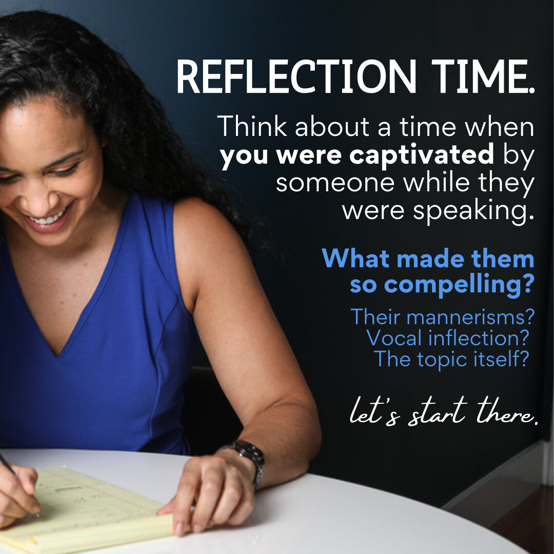 When listening to someone speak, we often lose sight of all the things they had to consider in order to prepare their words. ​​​​​​​​
​​​​​​​​
They had to pick the right stories, use the right imagery, change up pacing to make sure their audience, yo