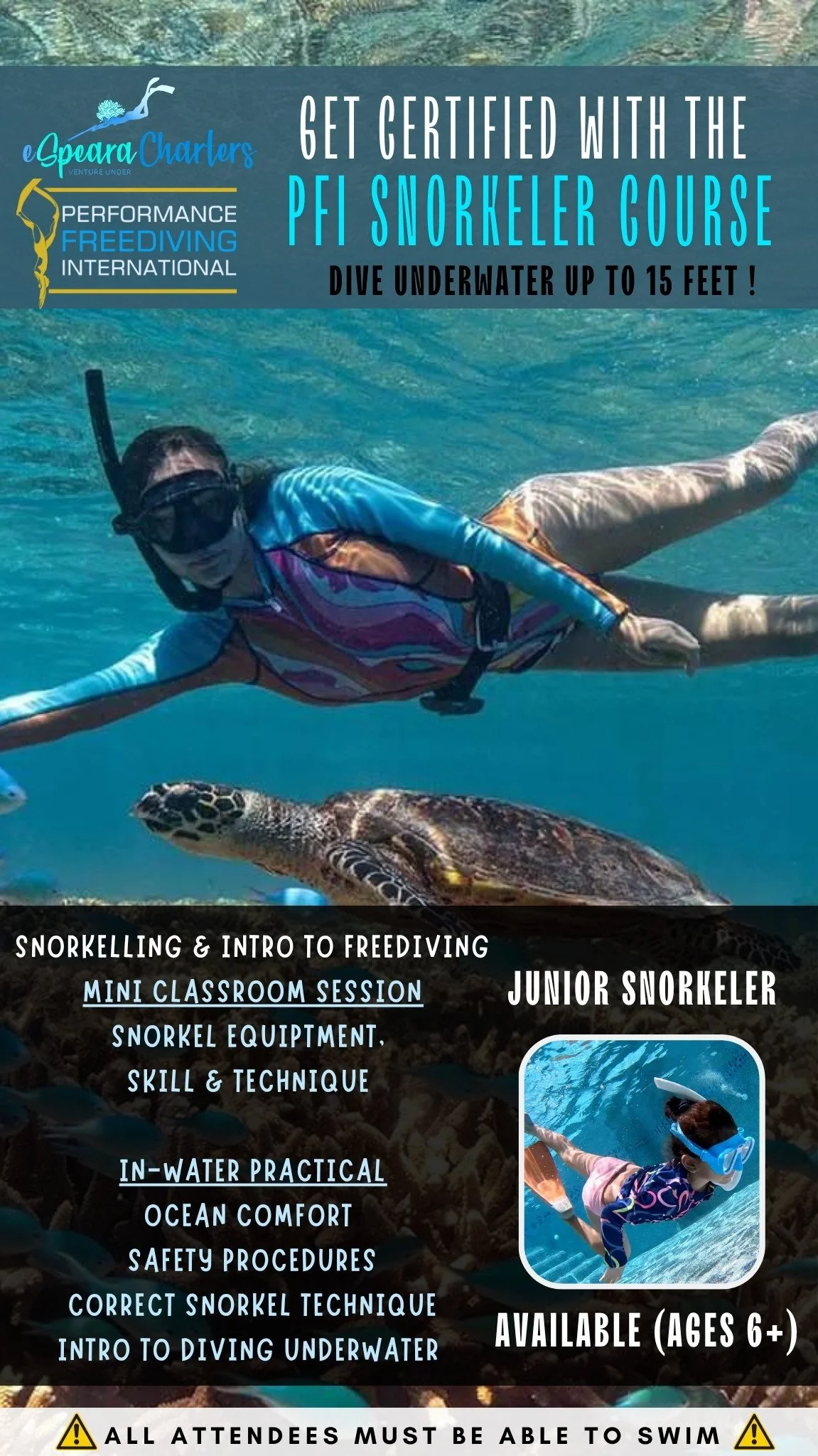 PFI Certified Snorkler