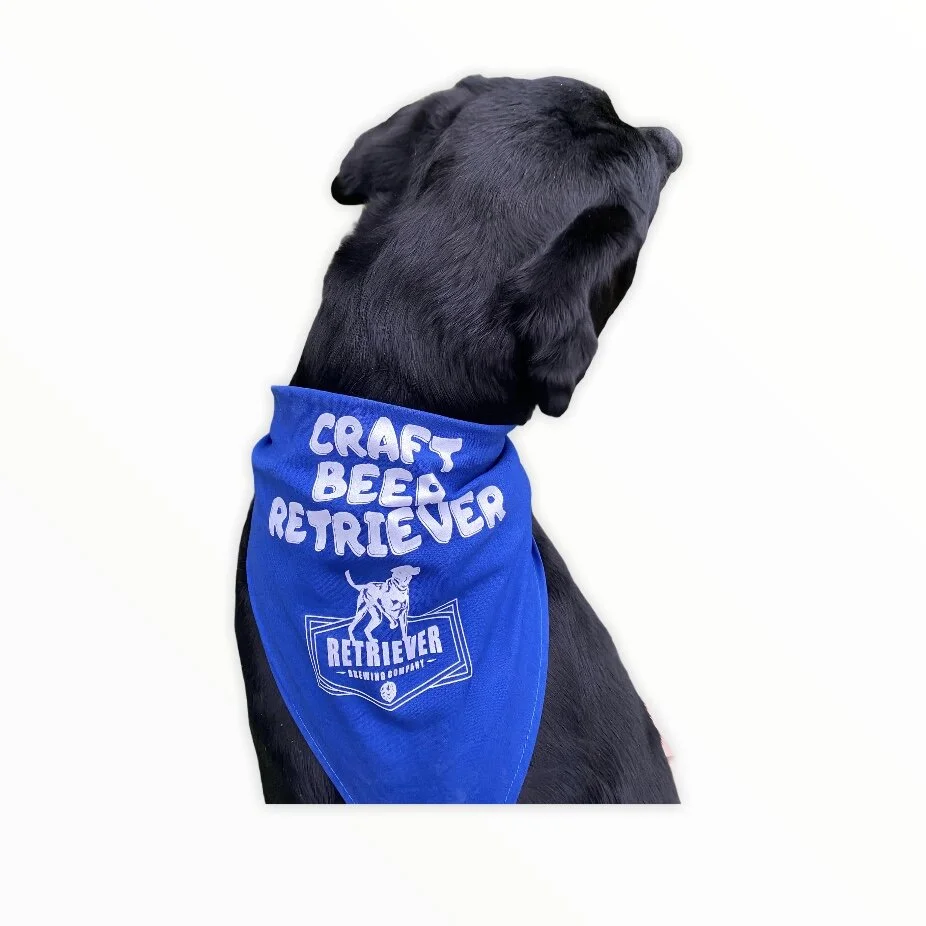 "Craft Beer Retriever" Large Dog Bandana