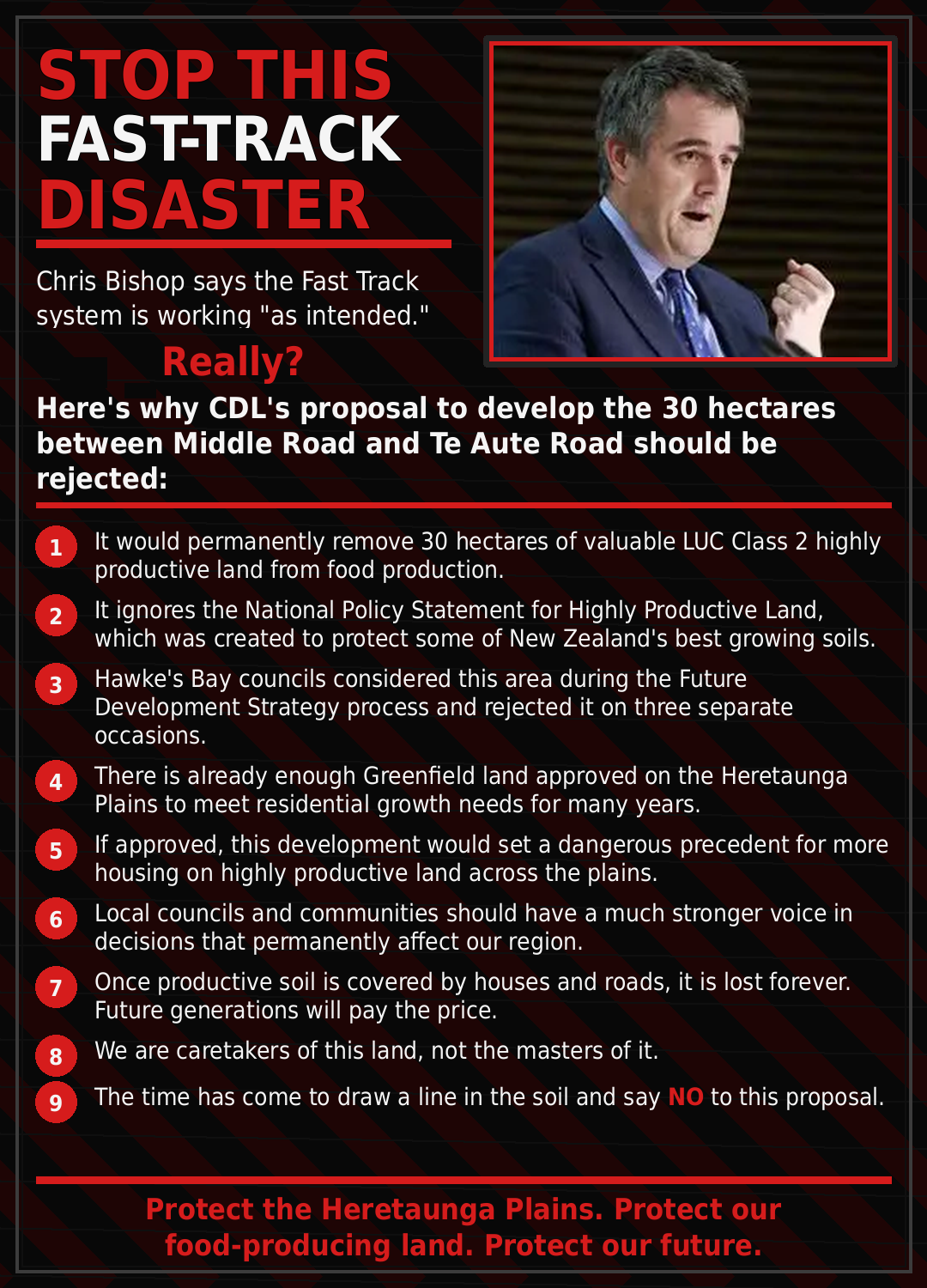 Stop this fast track disaster!