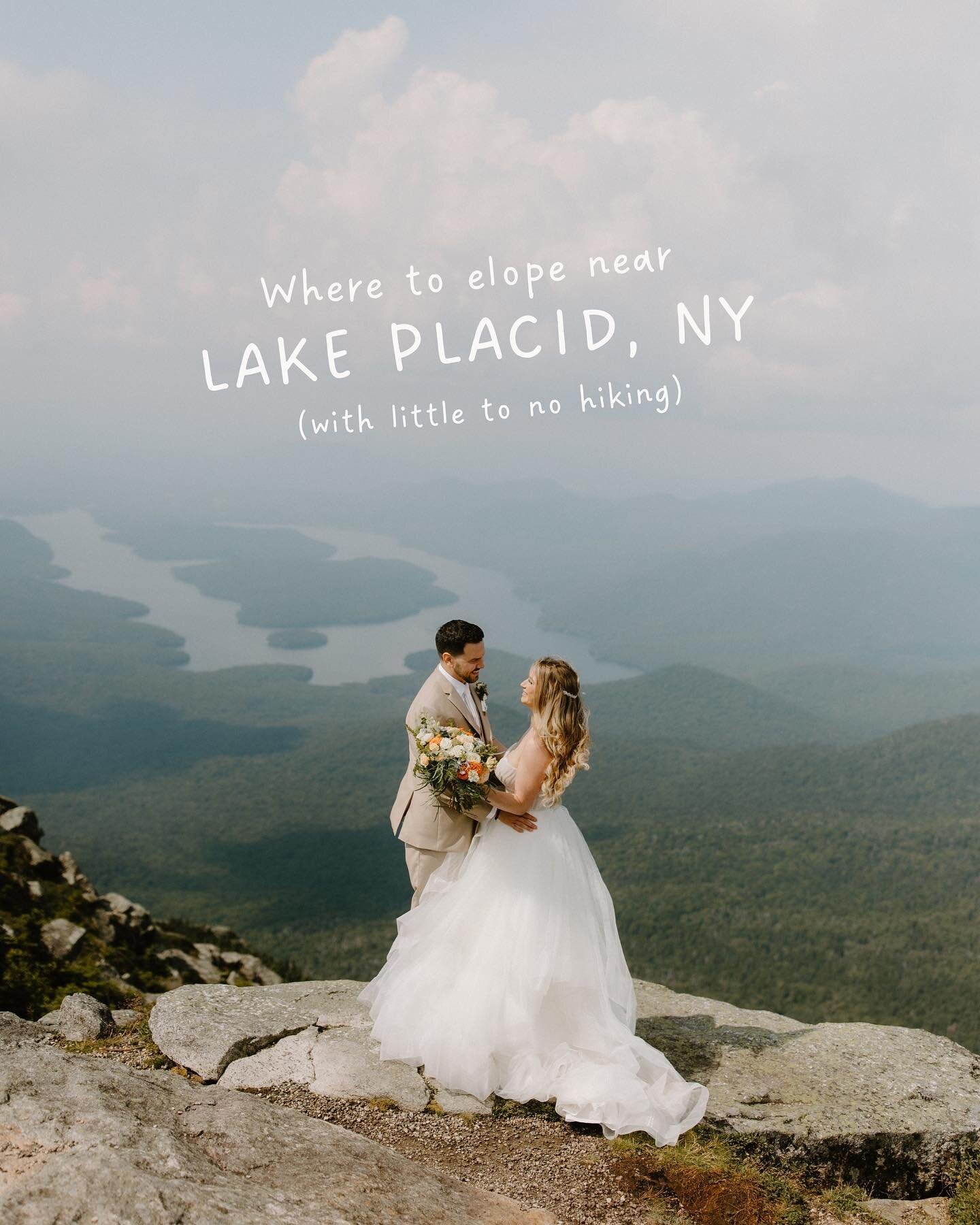 6 easily accessible elopement locations in the Adirondacks ⤵️

These are all locations within close proximity to Lake Placid, NY - the perfect home base for your celebration in the mountains ✨

(📌 SAVE this post for later planning!)

1. Cobble Looko