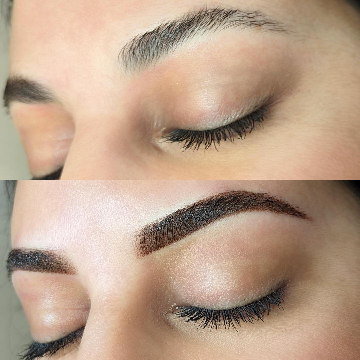Ombr&eacute; brows before and right after first session ✨
.
.
.
.
.

#ombretattoo #ombrebrows #microshading #browgoals #permanentmakeup #igdaily #permablend #YesTinaDavies #permablendpigments #pmu #3dbrows #browsonfleek #eyebrowtattoo #semipermanentm