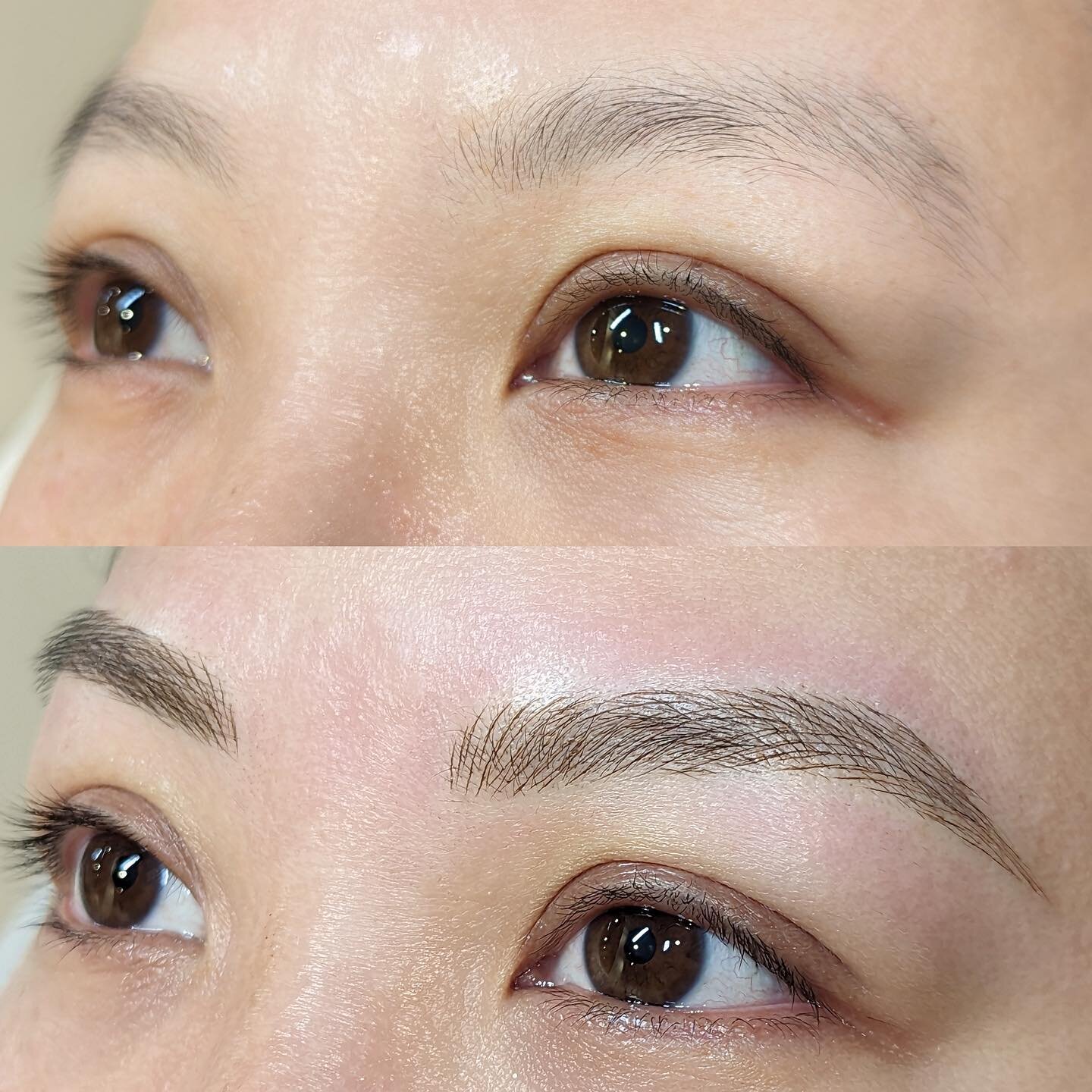 Before and right after microblading. 

Double tap if you love this transformation as much as I do! 😍

For cosmetic tattoo enquiries please email info@browartistrybyval.com
.
.
. 
.
.
#microblading #microbladingeyebrows #browgoals #microbladingartist