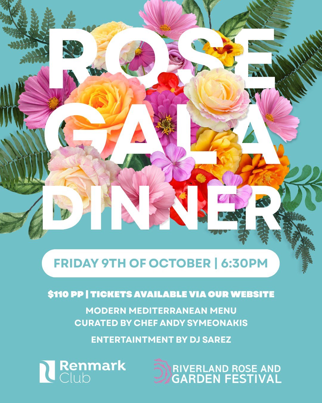 🌹✨ Last call for Gala Dinner tickets!

The Riverland rose and garden festival  Gala Dinner is happening this Friday night at the Renmark Club, and there&rsquo;s still time to join us.

Gather a group of friends, dress up for the occasion and enjoy a