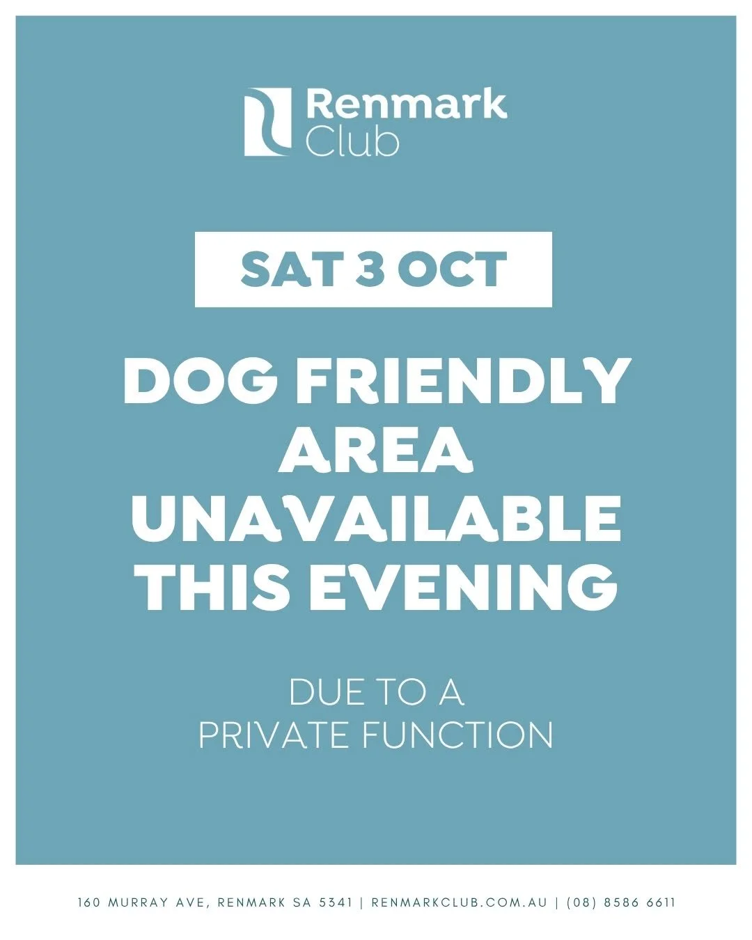 🐾 DOG-FRIENDLY AREA NOTICE

Please note that our dog-friendly area will not be available tonight due to a private function.

We apologise for any inconvenience and thank you for your understanding.

We look forward to welcoming you and your four-leg