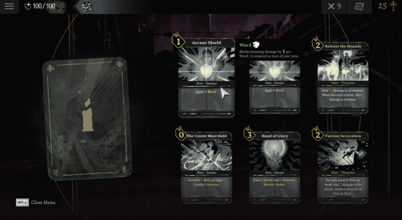 An example of how tooltip popups appear in different positions relative to the card they're on