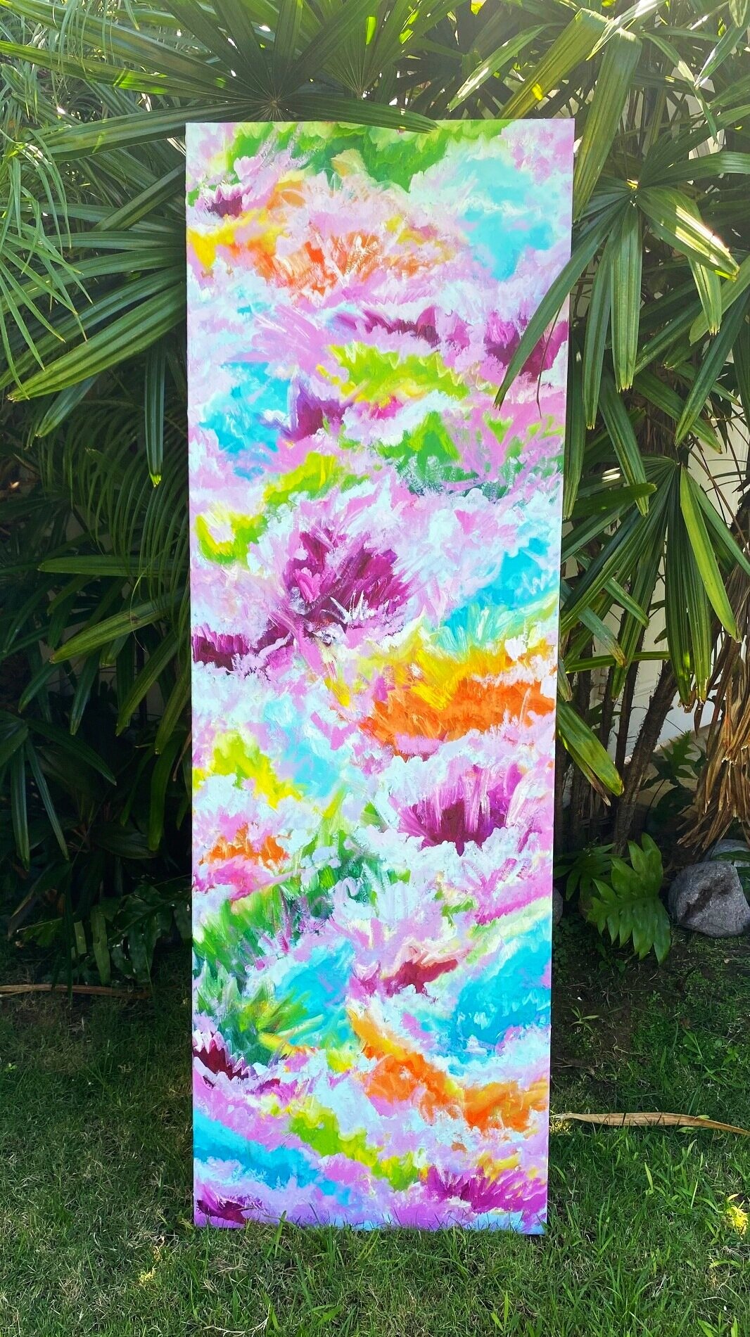 Electric Lilies - 24x60 Oil on Canvas