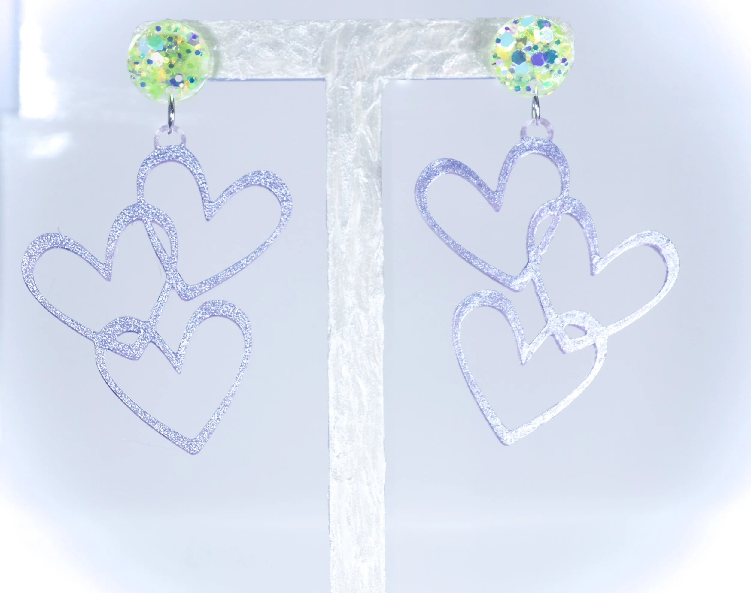 3D print & resin earrings by DISCO QUEEN