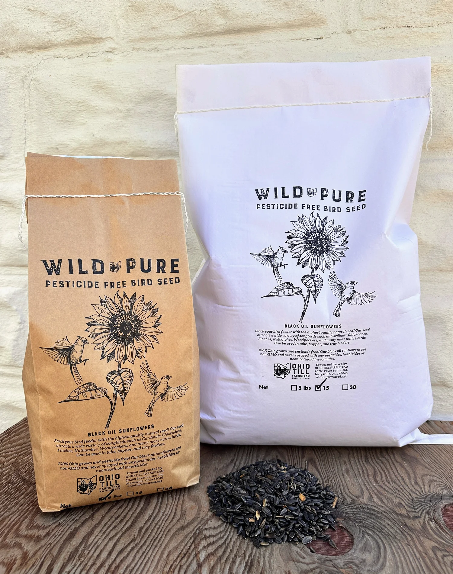 Wild & Pure Bird Seed - Black Oil Sunflower Seed  Ohio Till Farmstead
