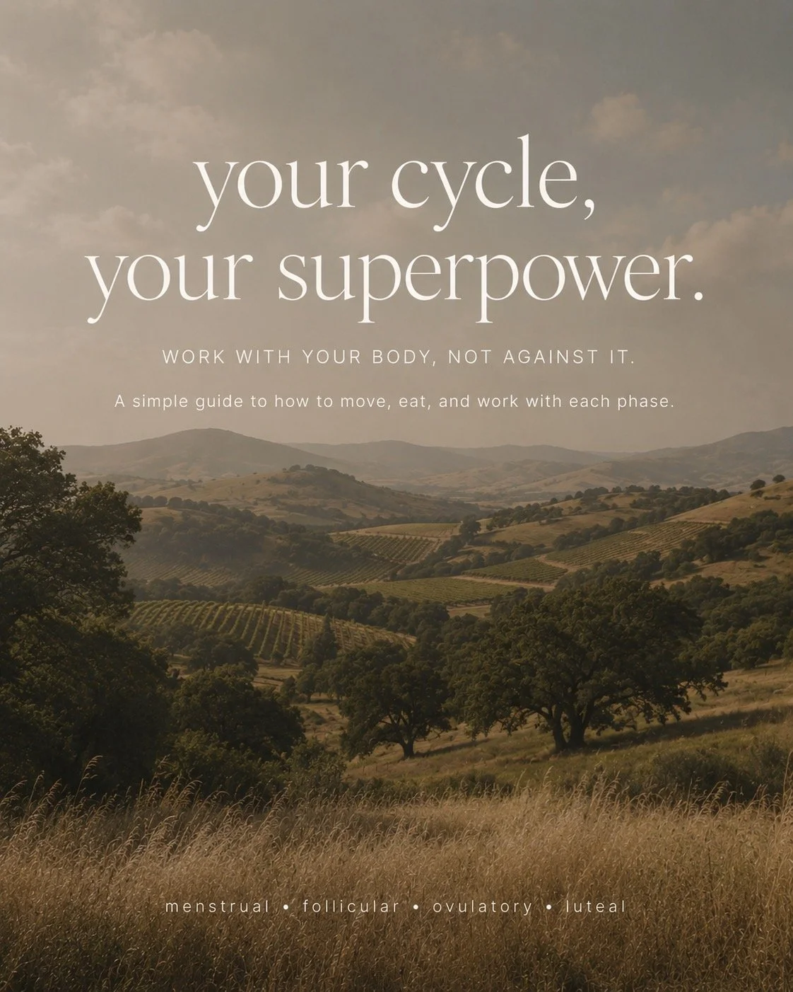 I&rsquo;m SO happy to see more and more women talking about cycle synching. I used to think I needed to feel the same every single day. Same energy, same motivation, same output, same workout, same pace. And honestly, that has never really worked for
