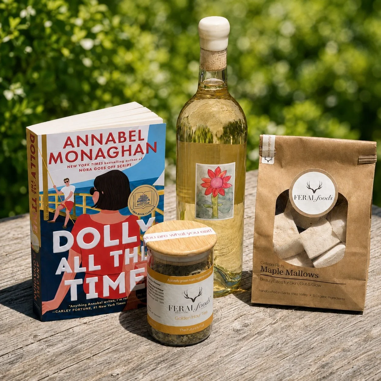 Our August @dafoe_wines Book Club pick, Dolly All the Time by @anabellemonaghan, has arrived! I love a good rom-com, and this one was the perfect summer read.

I paired it with our Albari&ntilde;o because Dolly teaches kindergarten, and Waylon painte