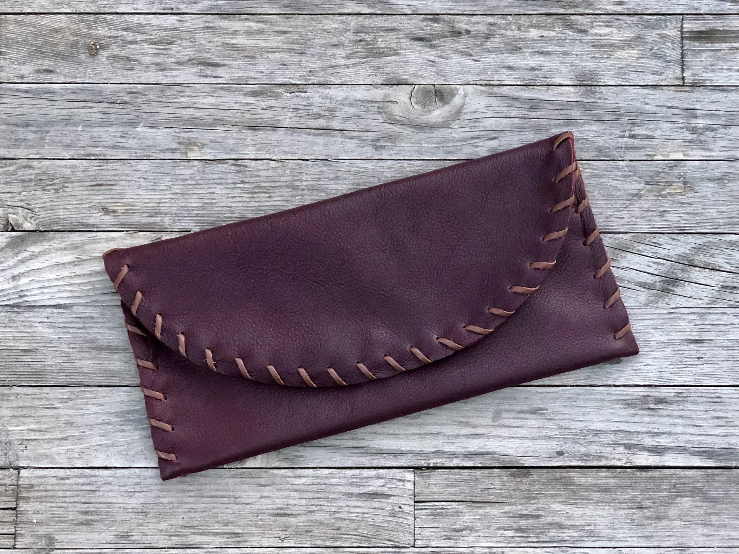 Virginian Clutch - Wine with Brown