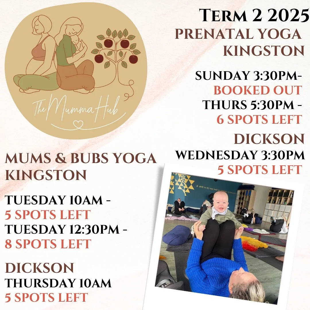 Term 2 availability ❤️
Sunday prenatal yoga booked out &amp; other spots are filling up. Look forward to having you join term 2! 
Amanda 🙏