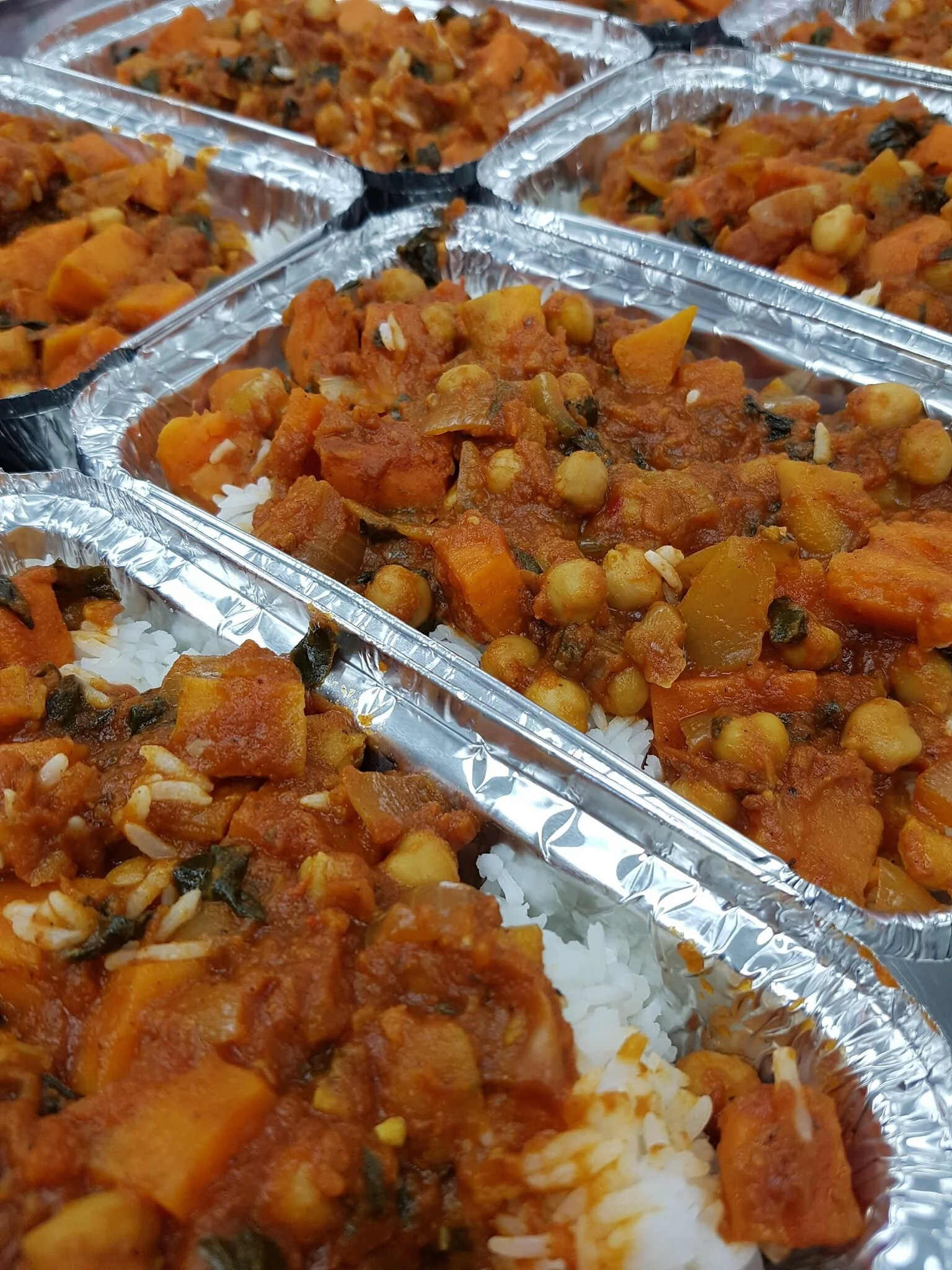 Kumara and Chickpea Curry and Rice DF/GF/Vegan 