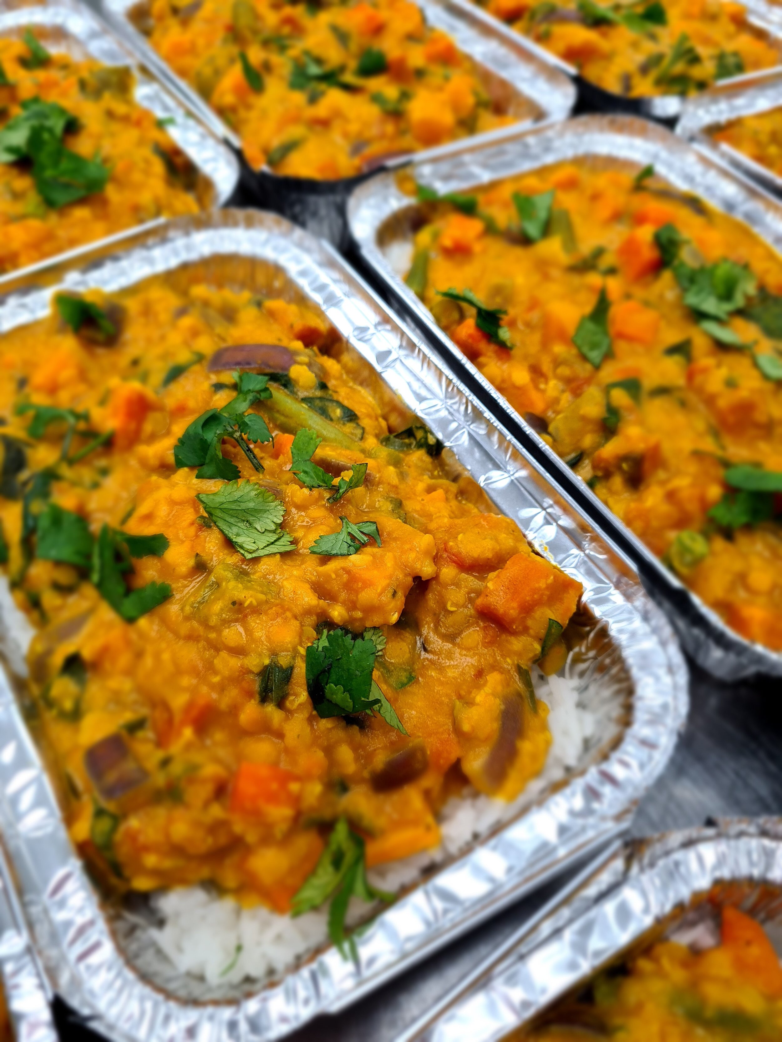 Vegetable Dahl and Rice