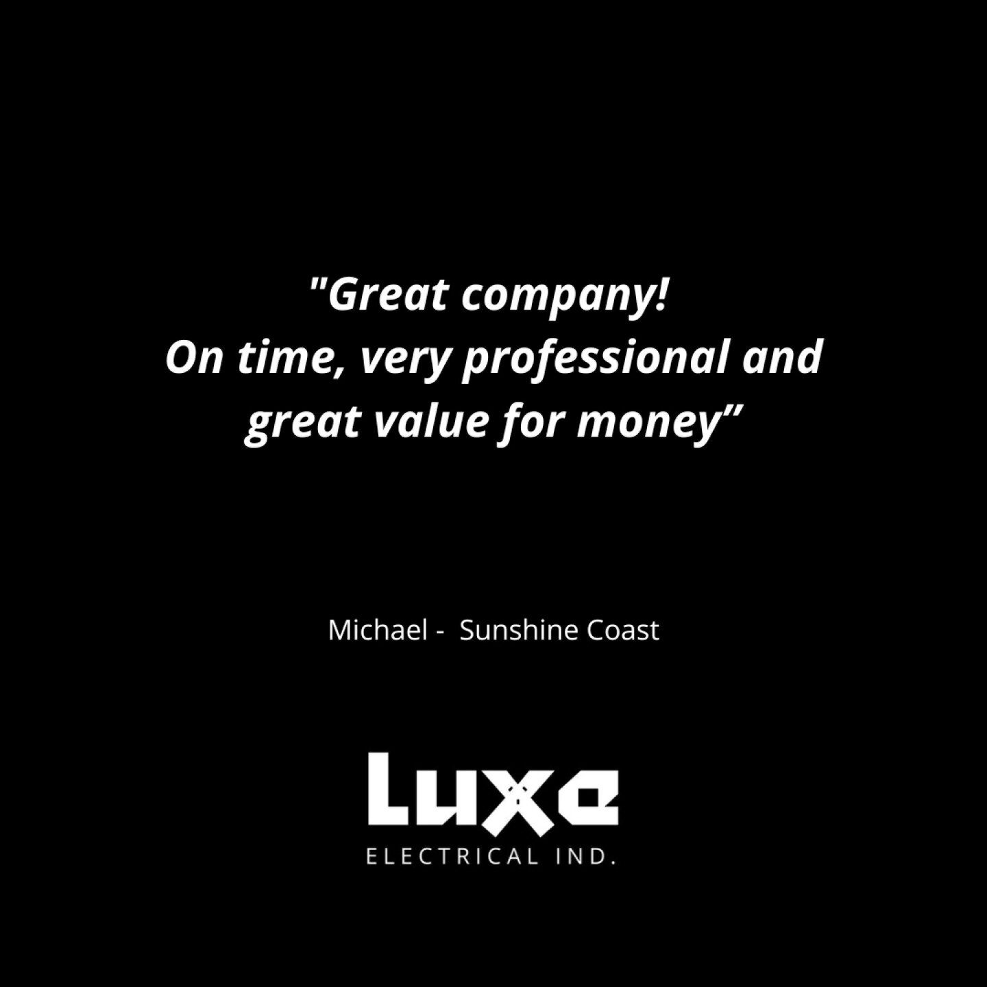 Testimonial from a residential client on the Sunshine Coast
⁣
For a free quote, please call Tim on 0411 212 528 or email tim@luxeelectricalindustries.com.au ⁣
⁣
#electrical #electrician #electriciansunshinecoast #electricianbrisbane #electriciangoldc