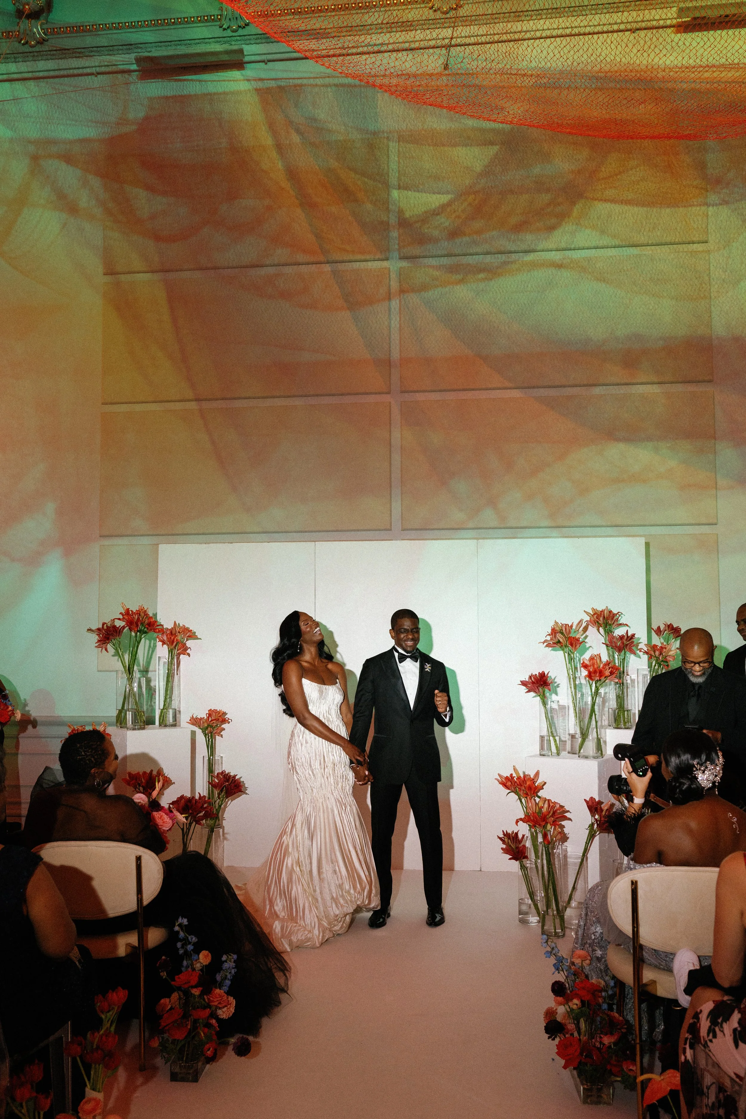 Howard University Alumni Exchange Vows at Renwick Gallery in Danielle Frankel