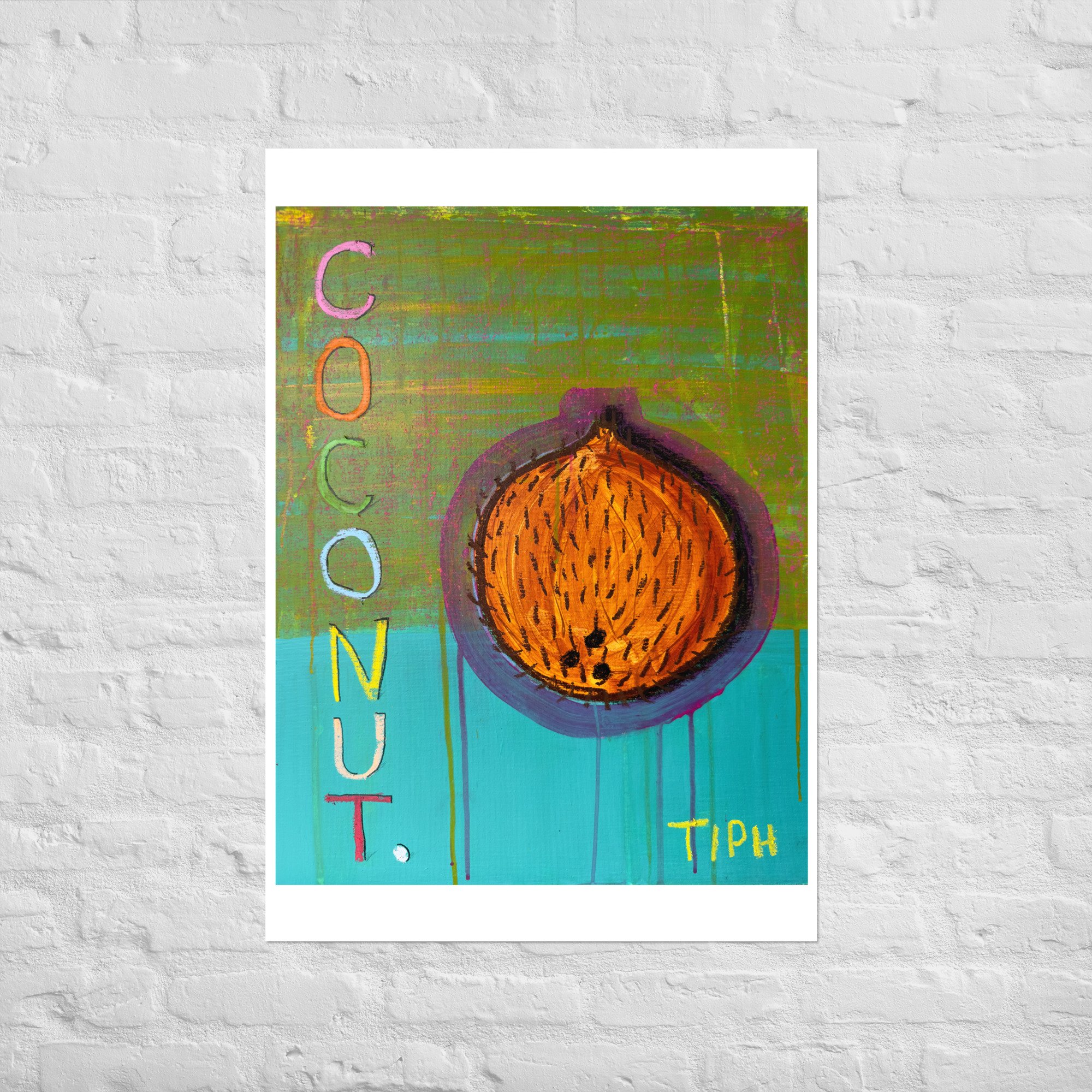 Coconut. Matte Printed Art Poster