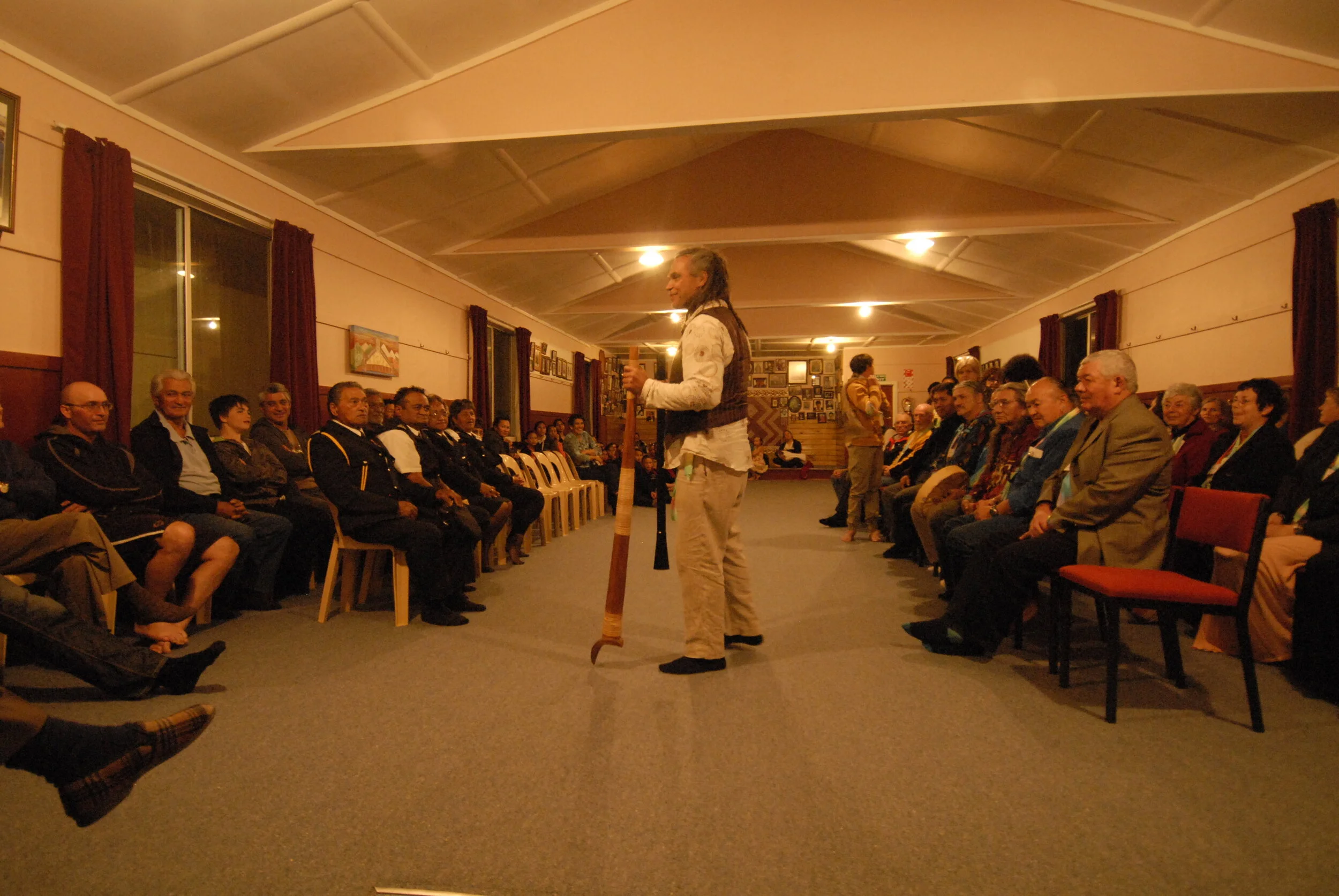 Goothala Doyle a proud Yugarabul Man answering the welcome and playing the Didgeridoo