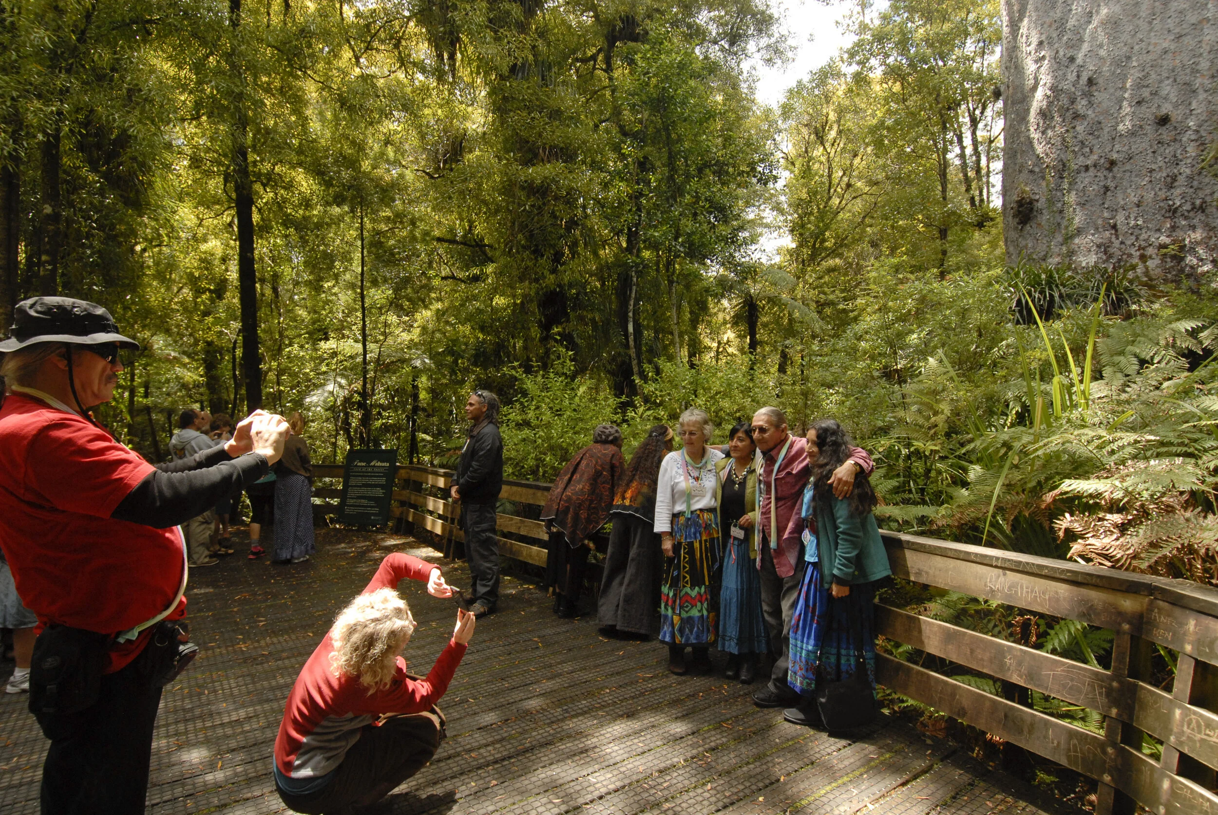 In front of the Giant Kauri Tree