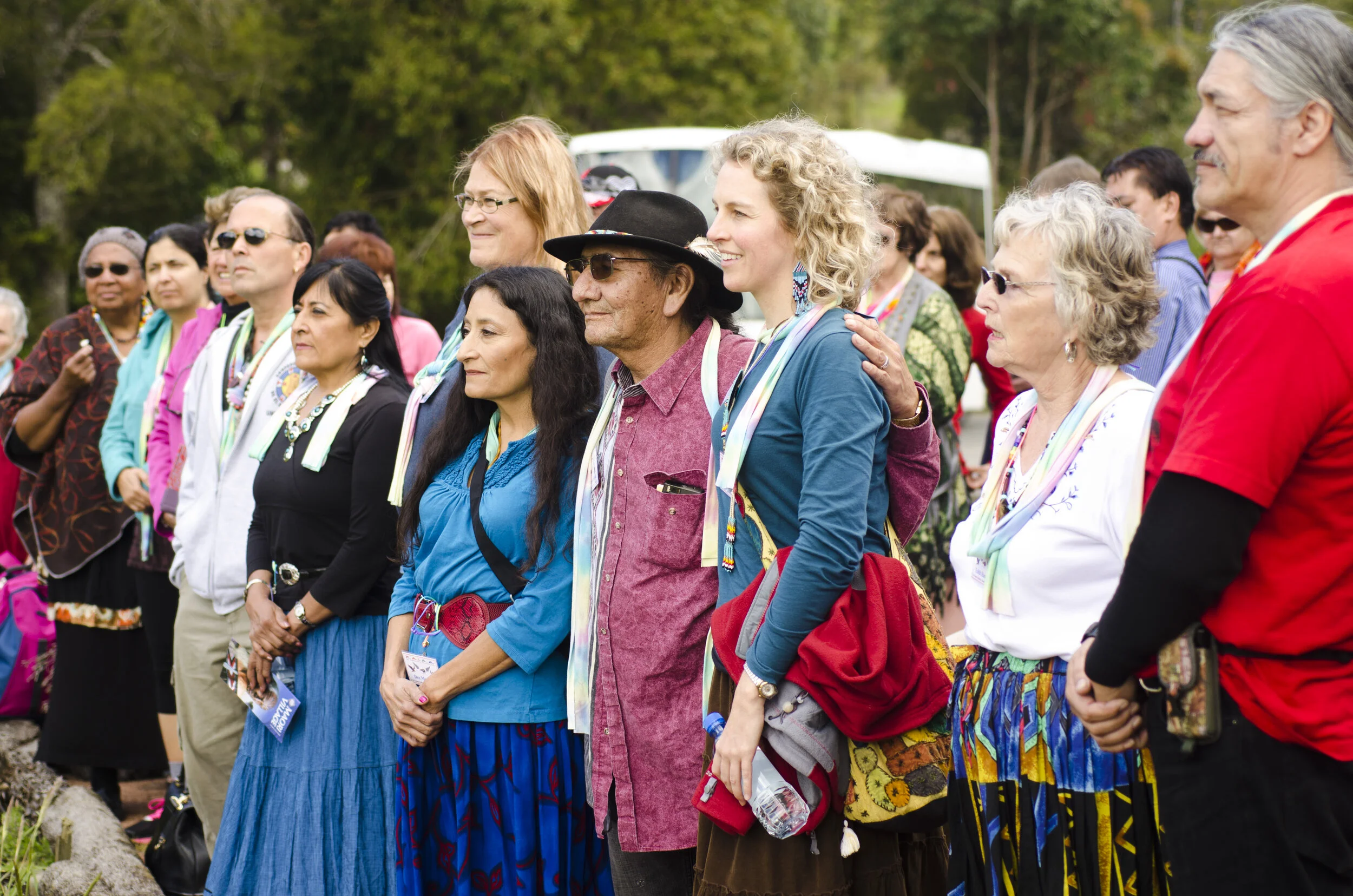 Impromptu exchange of stories of the local area on the way