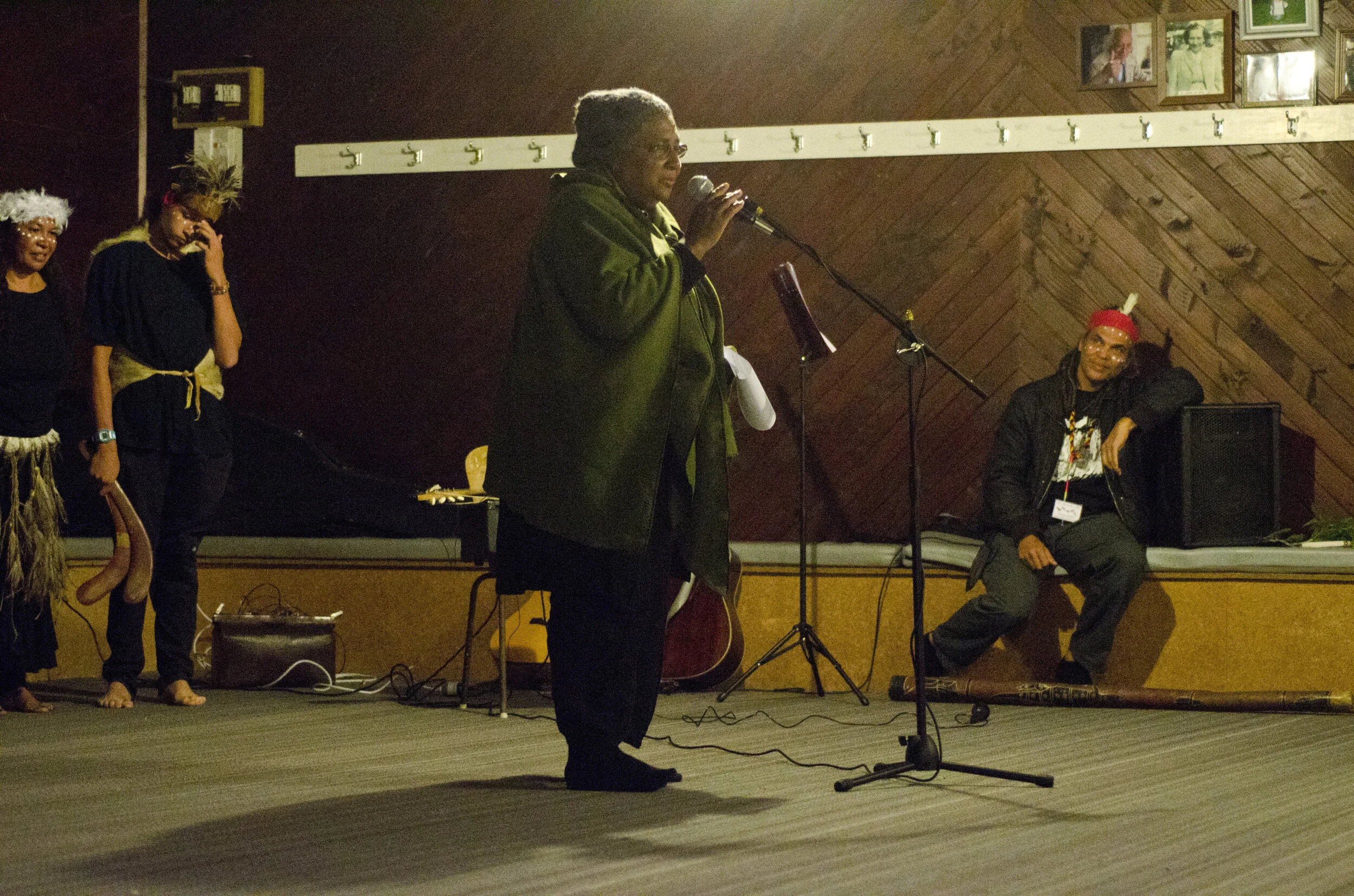 Auntie Jennifer Thompson at the Welcome at Morehu Marae