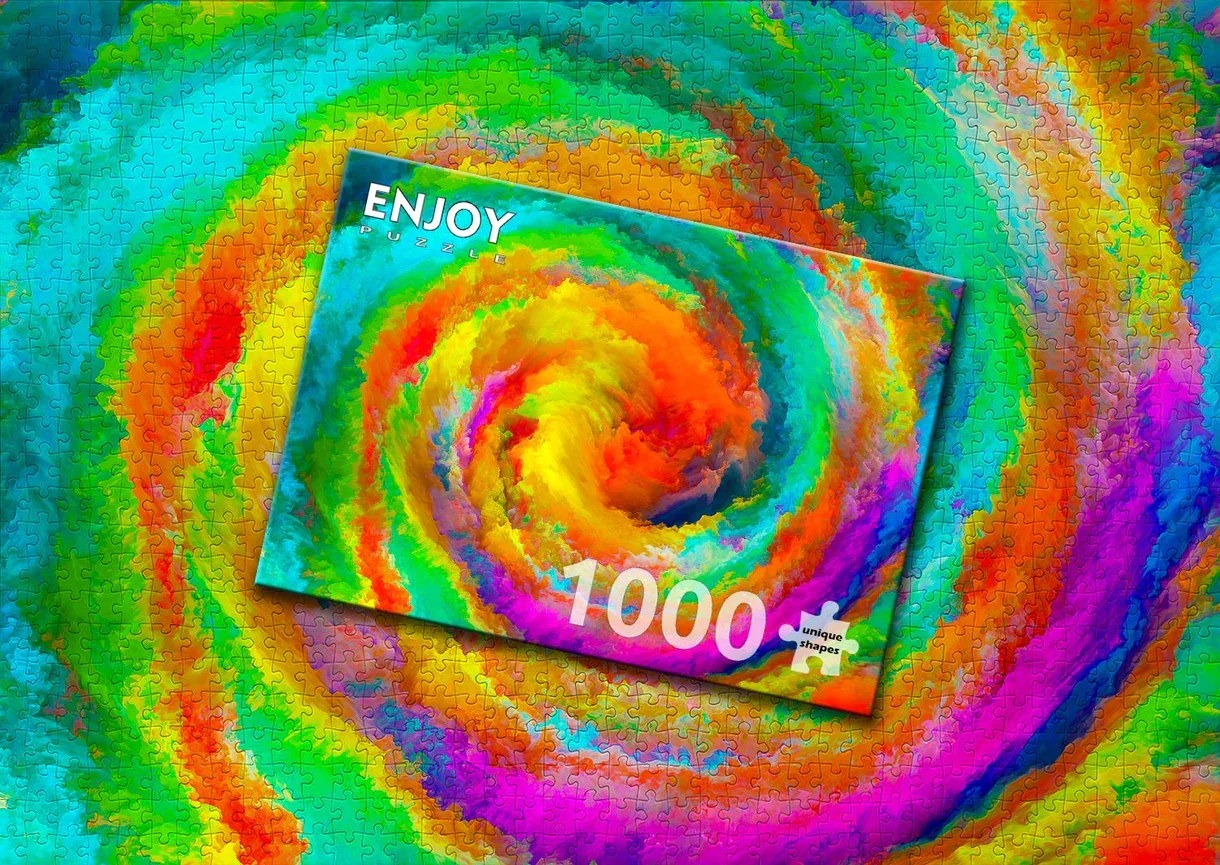 Enjoy Colorful Gradient Swirl Puzzle 1000 piece