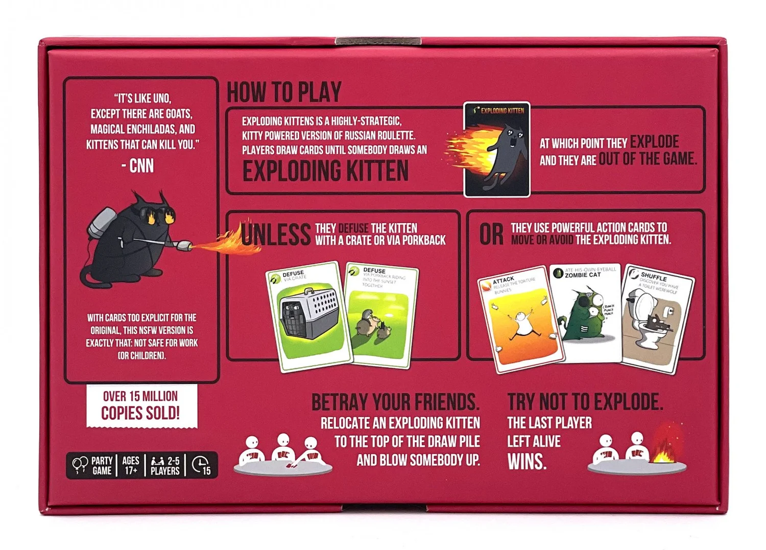 Jeu De Cartes Exploding Kittens - Édition NSFW - Asmodee - Neuf Jamais Ouvert - Jeu Délirant Entre Amis
