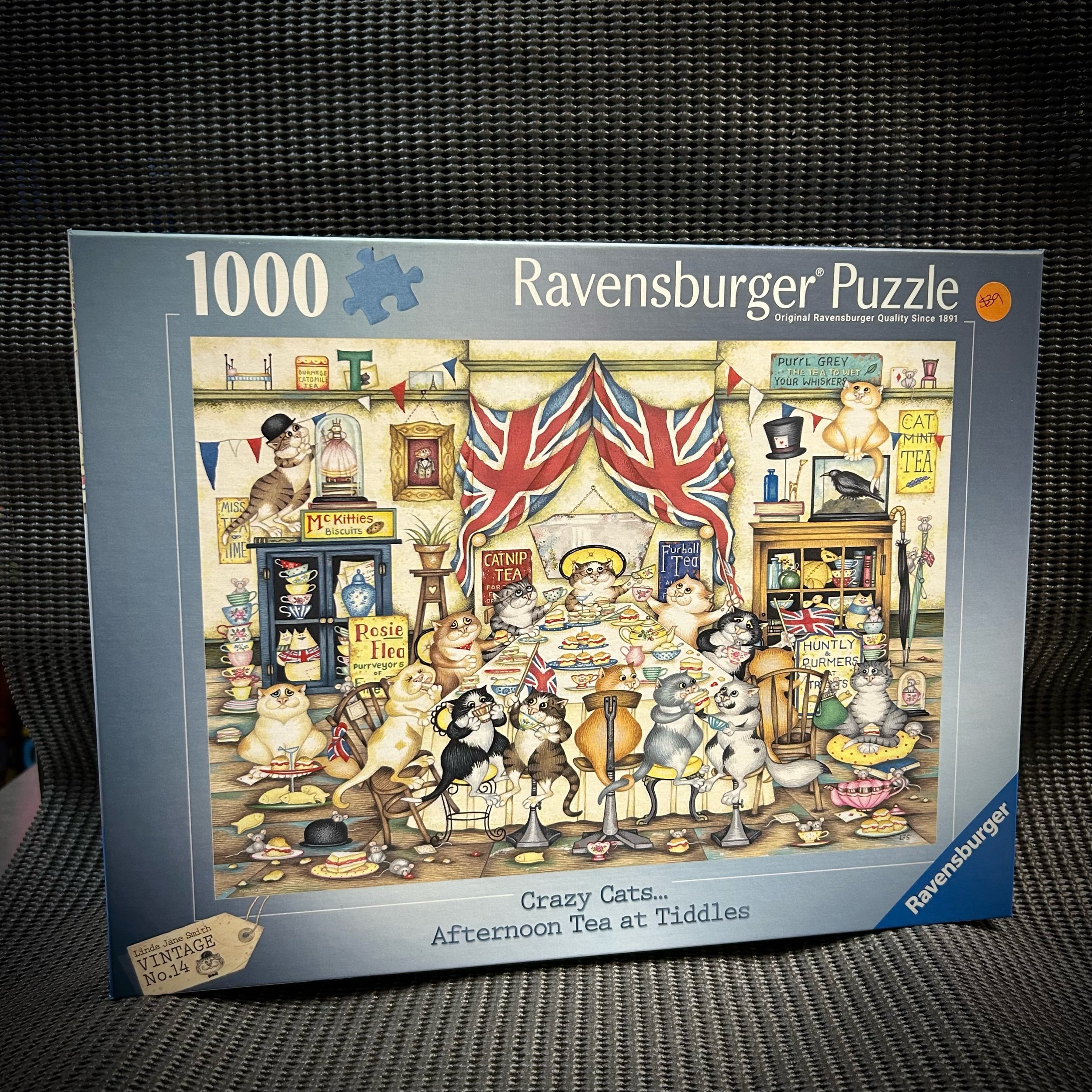 Ravensburger - Crazy Cats Afternoon Tea Tiddles Puzzle 1000 Pieces