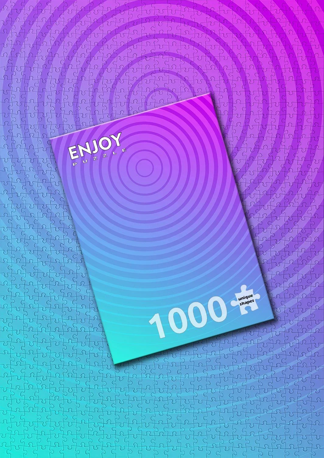 Enjoy Circle Gradient Number Three Puzzle 1000 piece