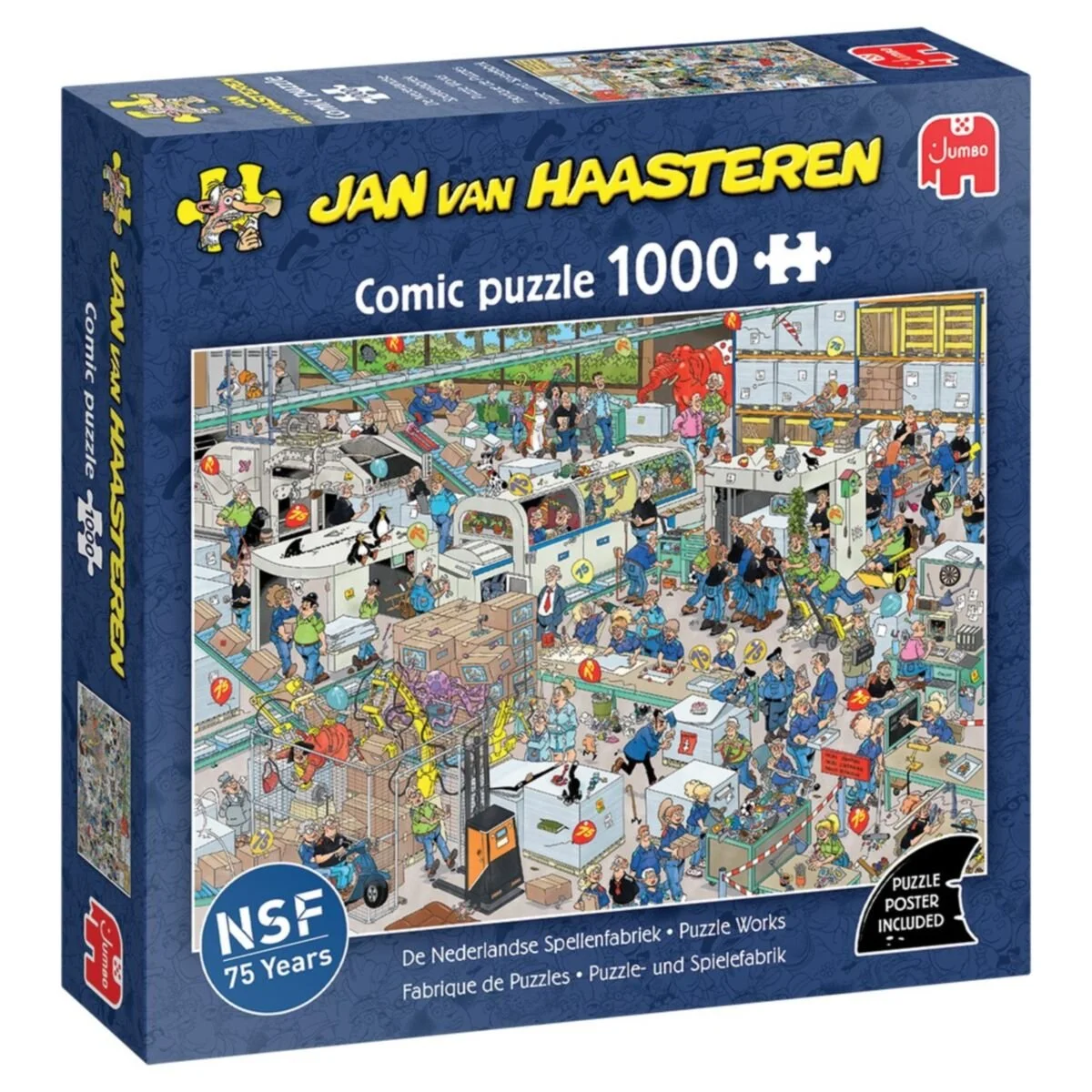 Puzzle - Jumbo - Jan van Haasteren - Puzzle Works 1000pcs  (Square Box)