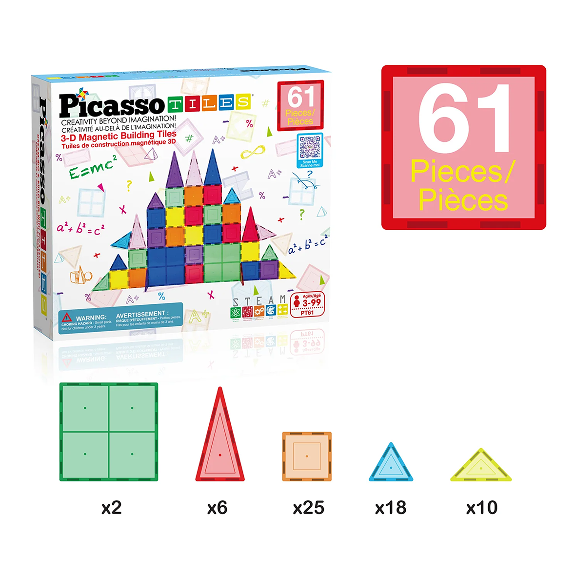 PicassoTiles Magnetic Tile Classic 61pc Building Set 03.png
