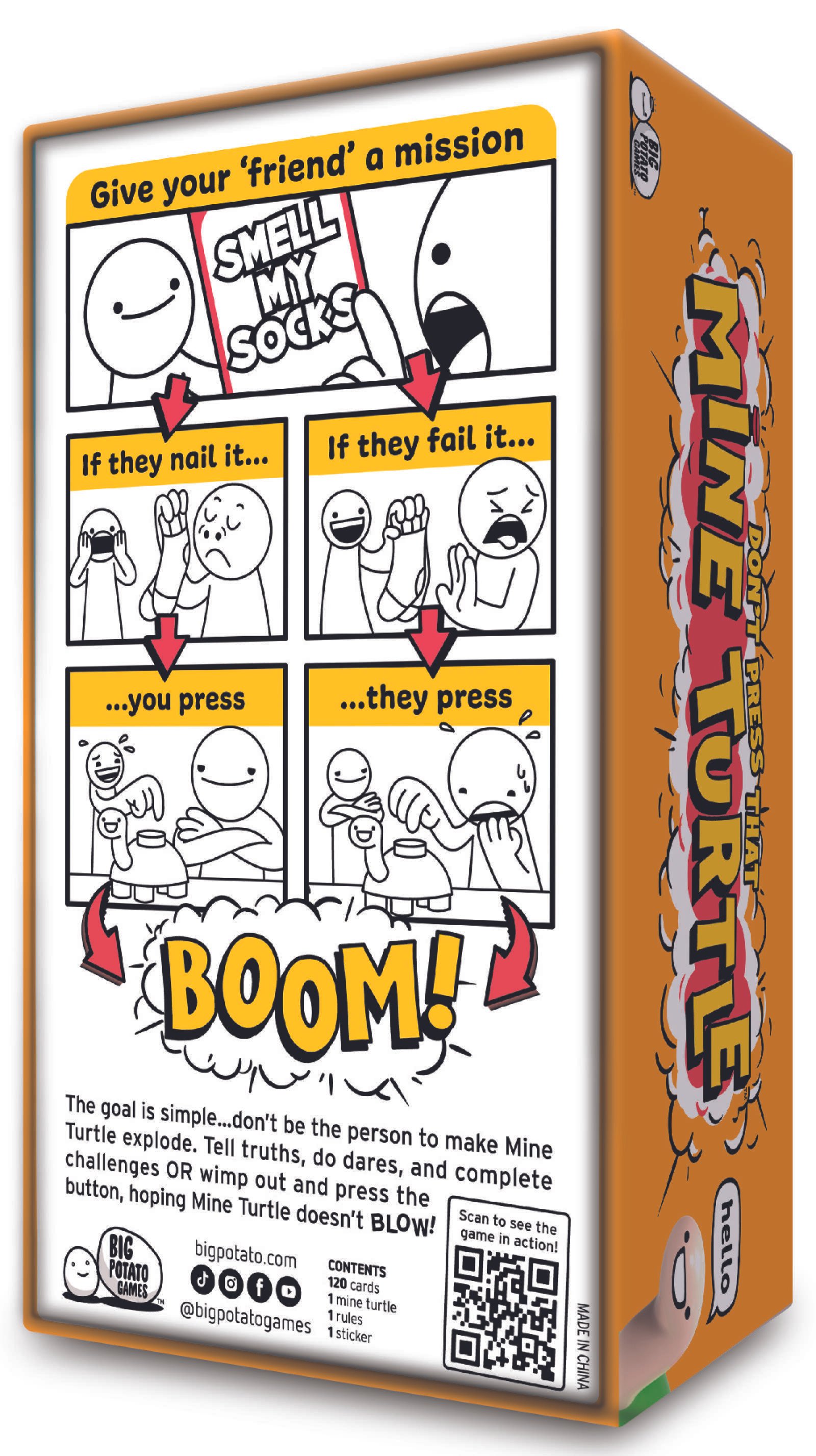 Don't Press that Mine Turtle | Box Art Back | Escape Boardem