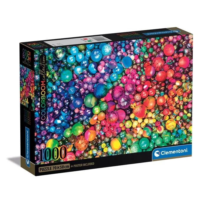 Clementoni Colorboom Marvelous Marbles Puzzle 1000 piece Compact