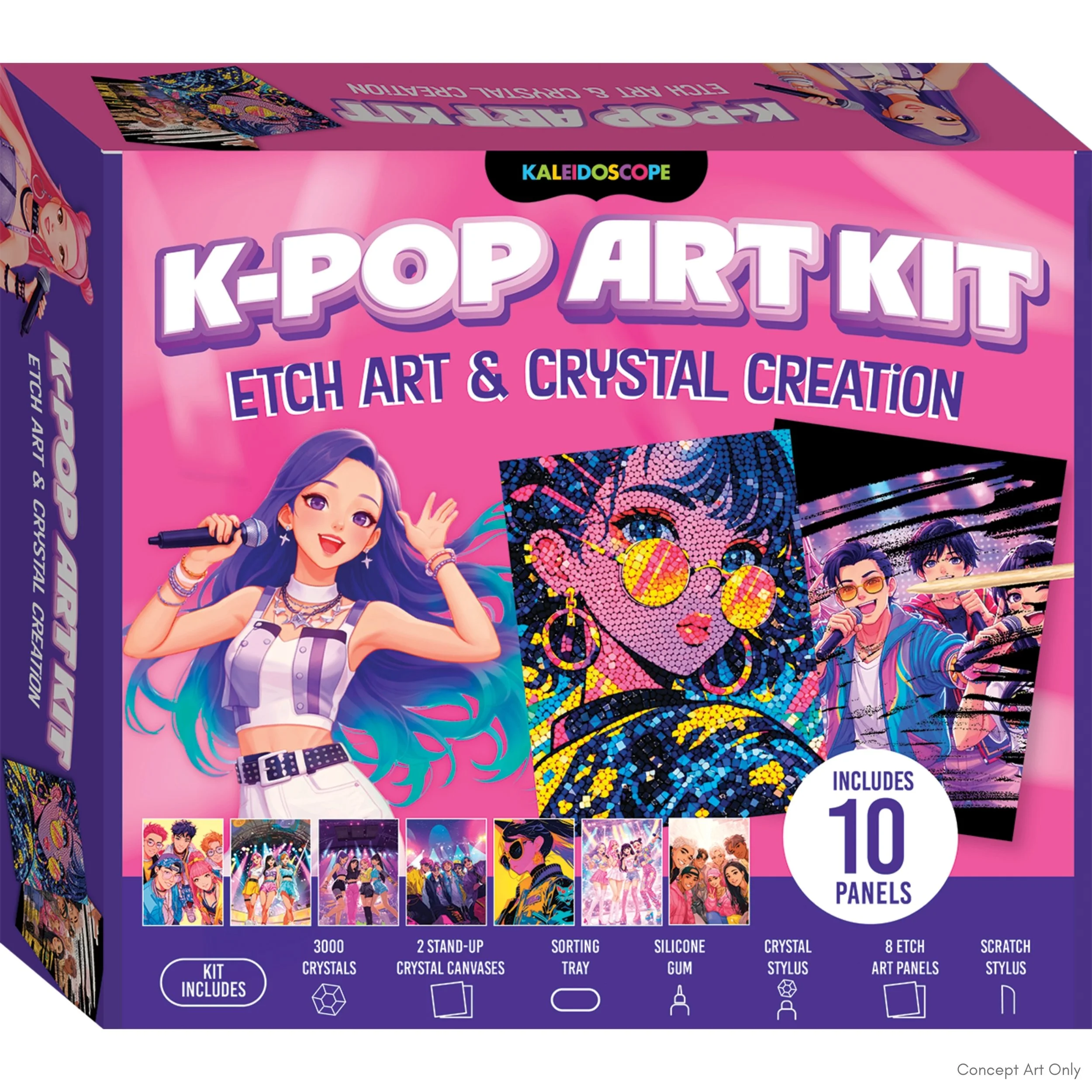 K-Pop Art Kit Etch Art & Crystal Creations