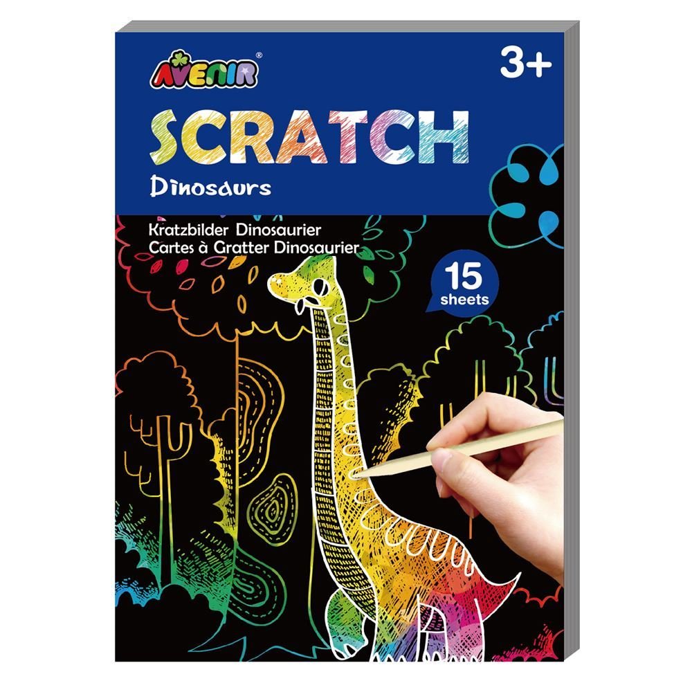 Avenir Small Scratch Book Dinosaurs