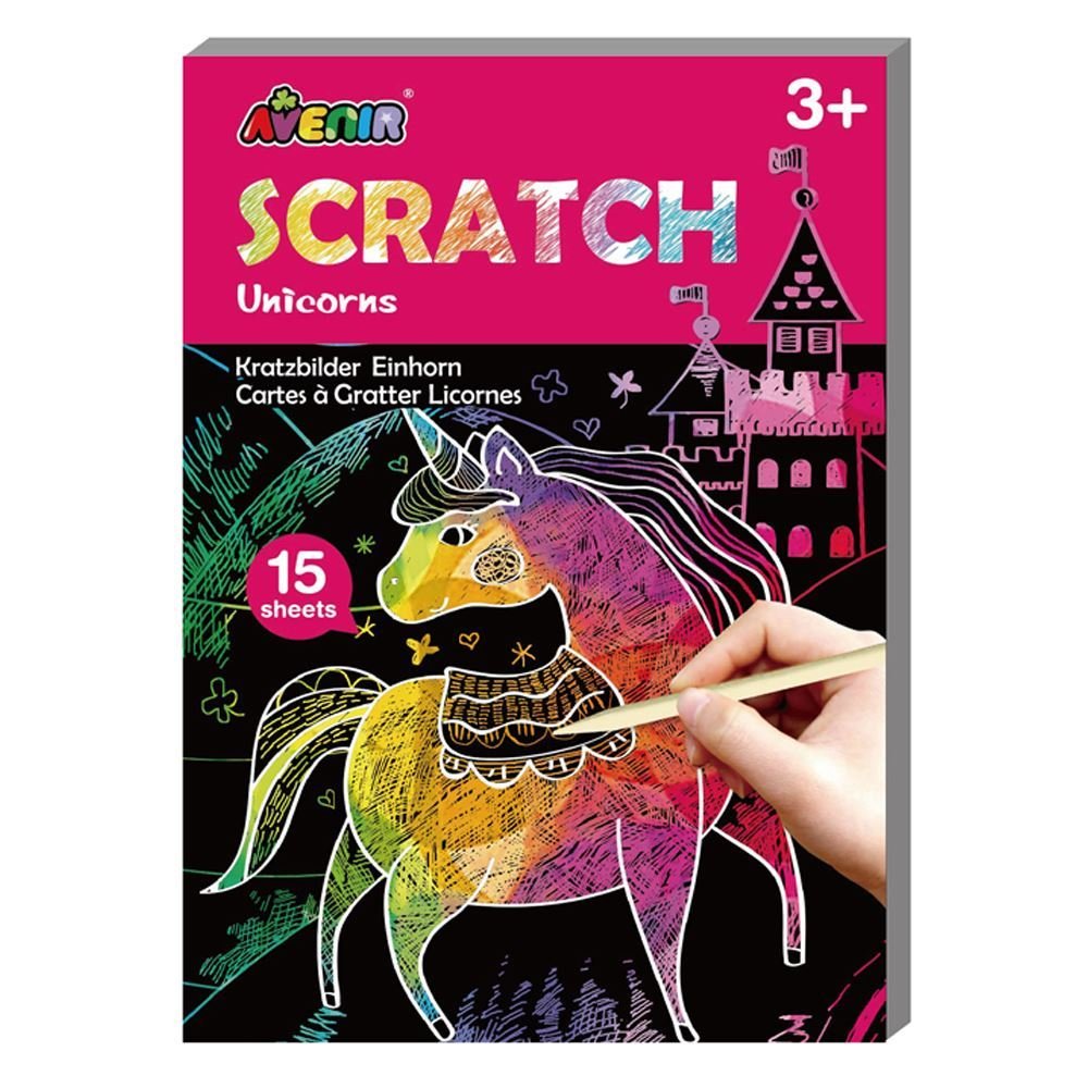 Avenir Small Scratch Book Unicorns