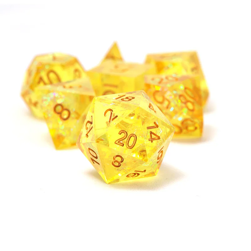 Sirius Dice - Sharp Yellow Fairy Dice Set 7