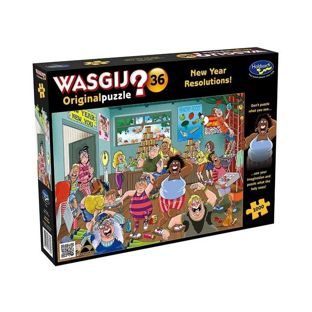 Wasgij Original 36 1000pc Puzzle - New Year Resolutions!