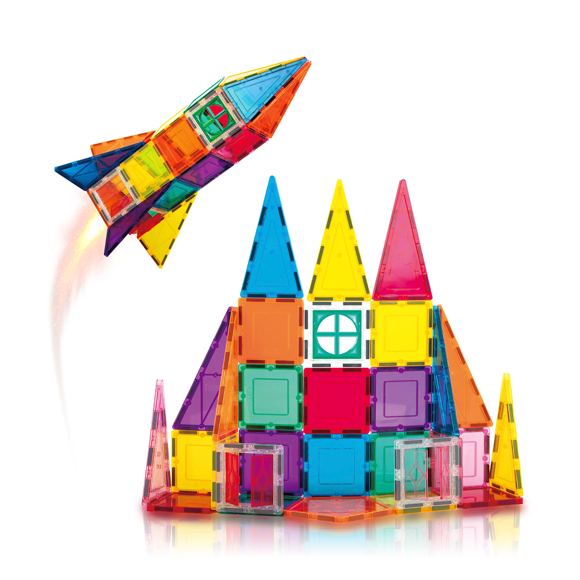PicassoTiles 36pc Rocket Ship Magnetic Building Block Set 01.png
